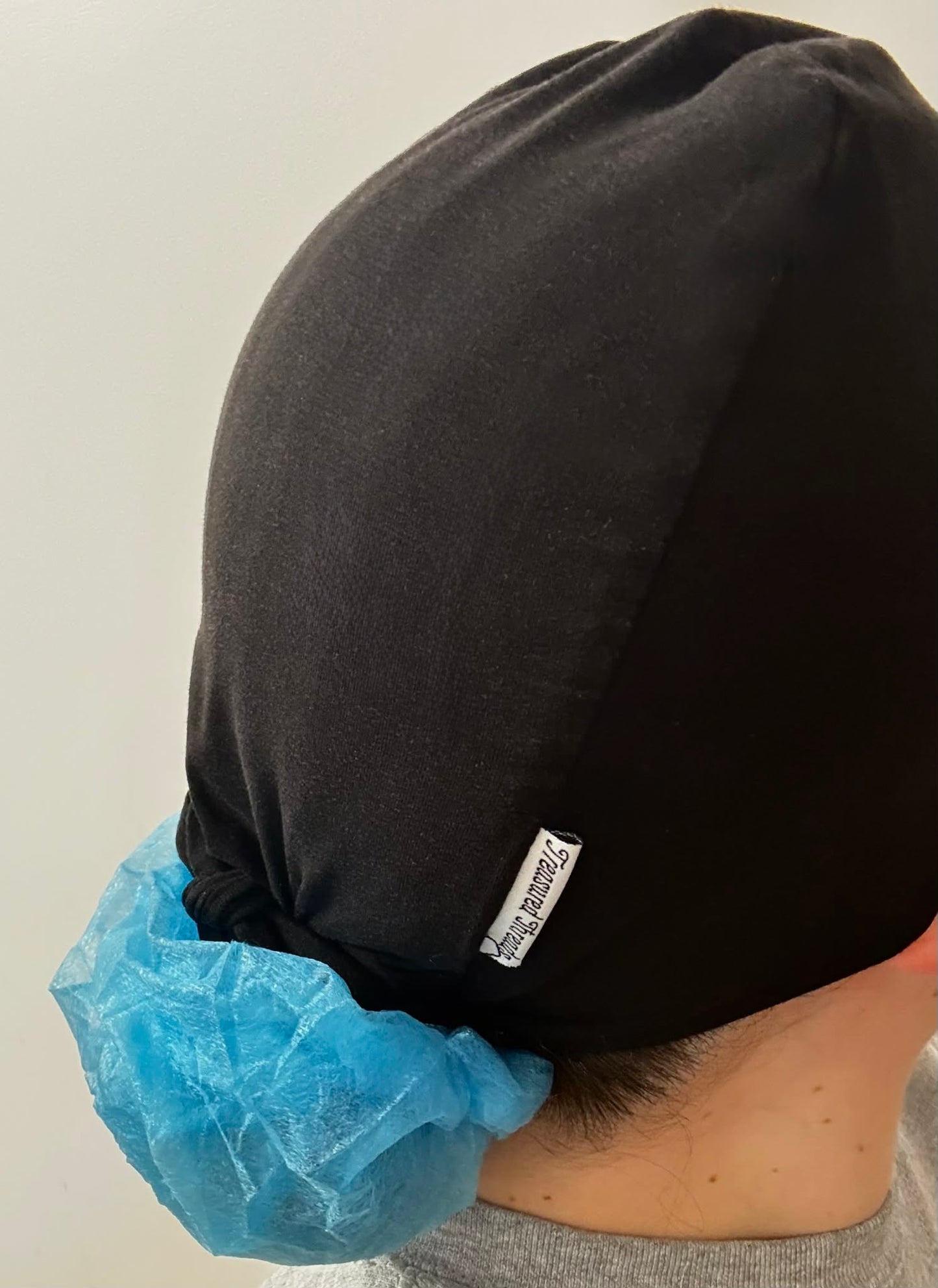 Solid Black Scrub Cap