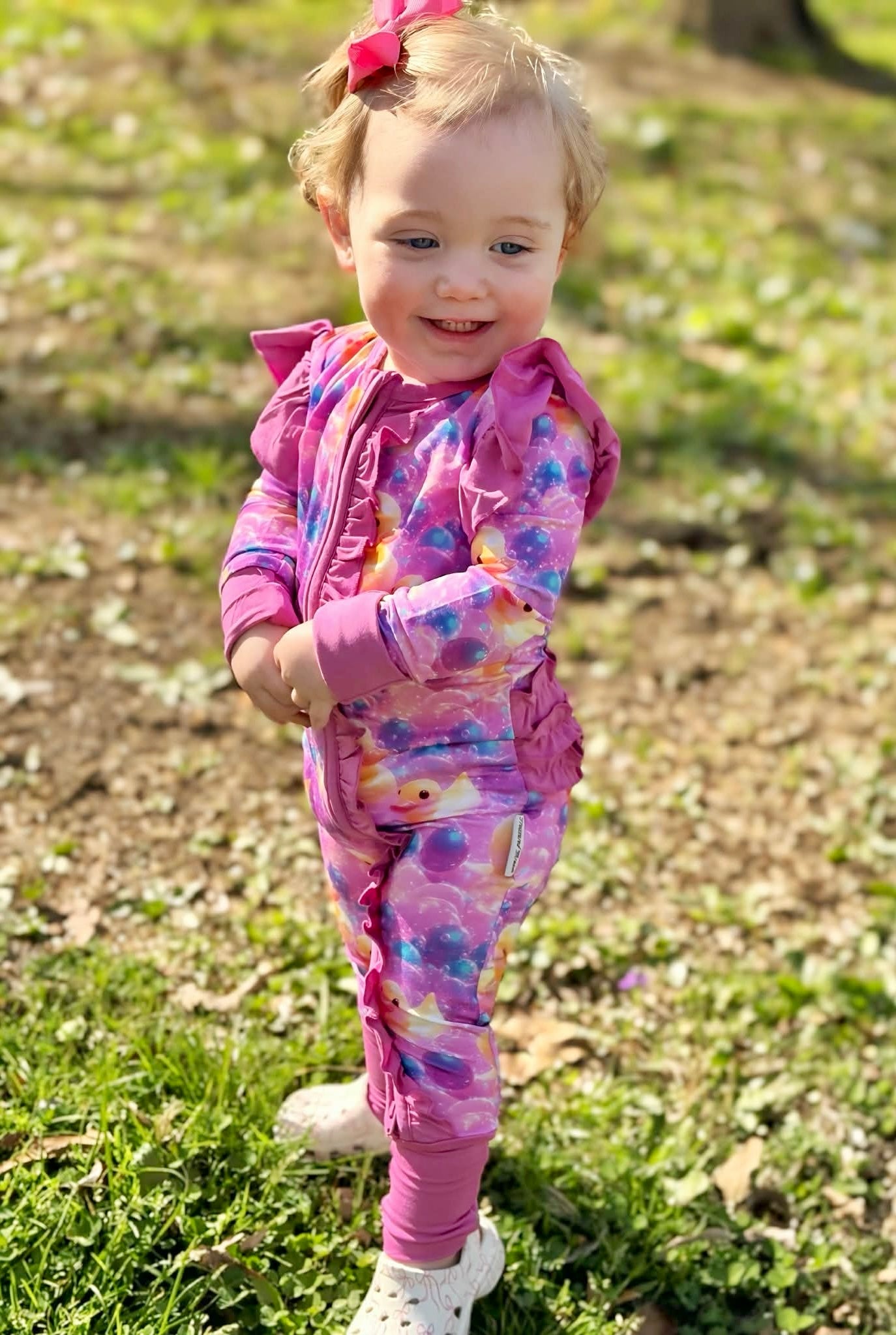 “Bubble Duckies” Ruffle Zippy