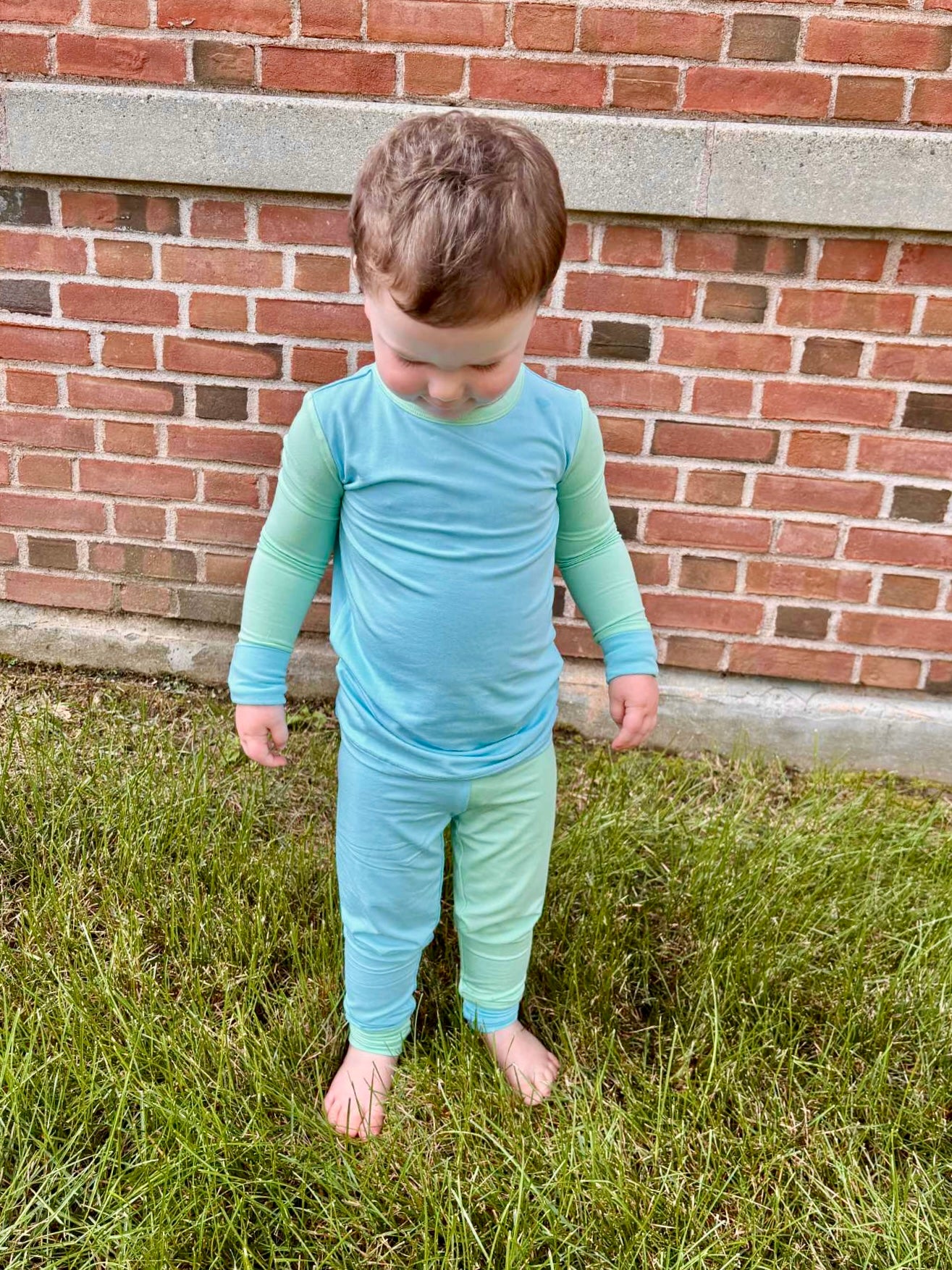 “Color Block Pop” Two-Piece Pajamas
