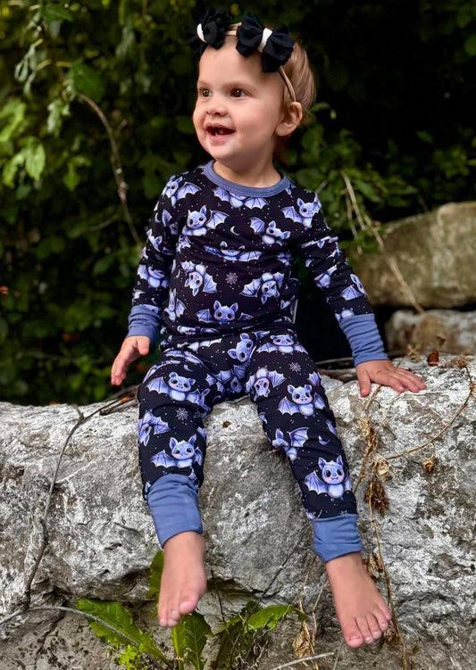 Moonlit Flutters Two-Piece Pajamas