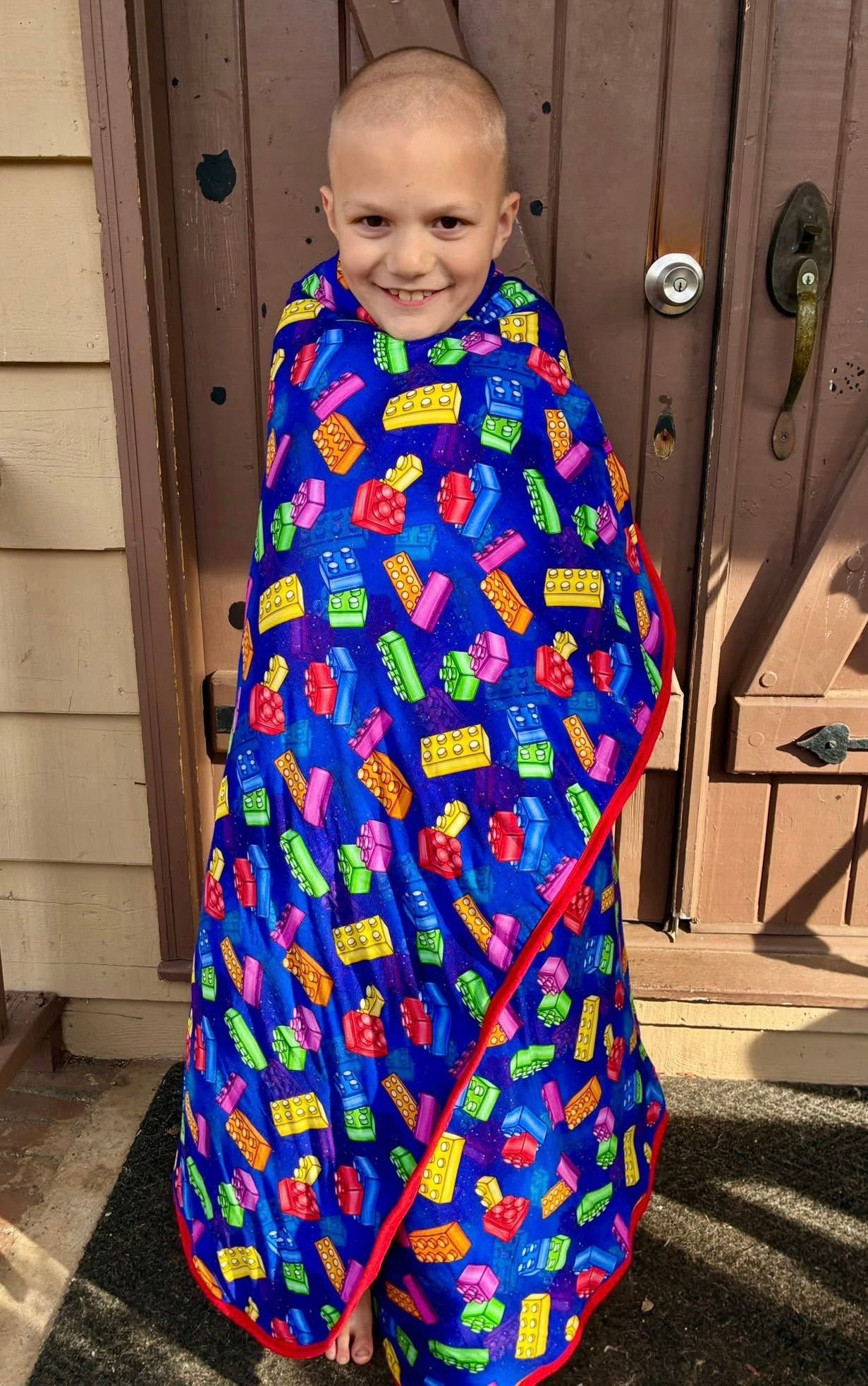 “Color Burst Blocks” Quilted Blanket