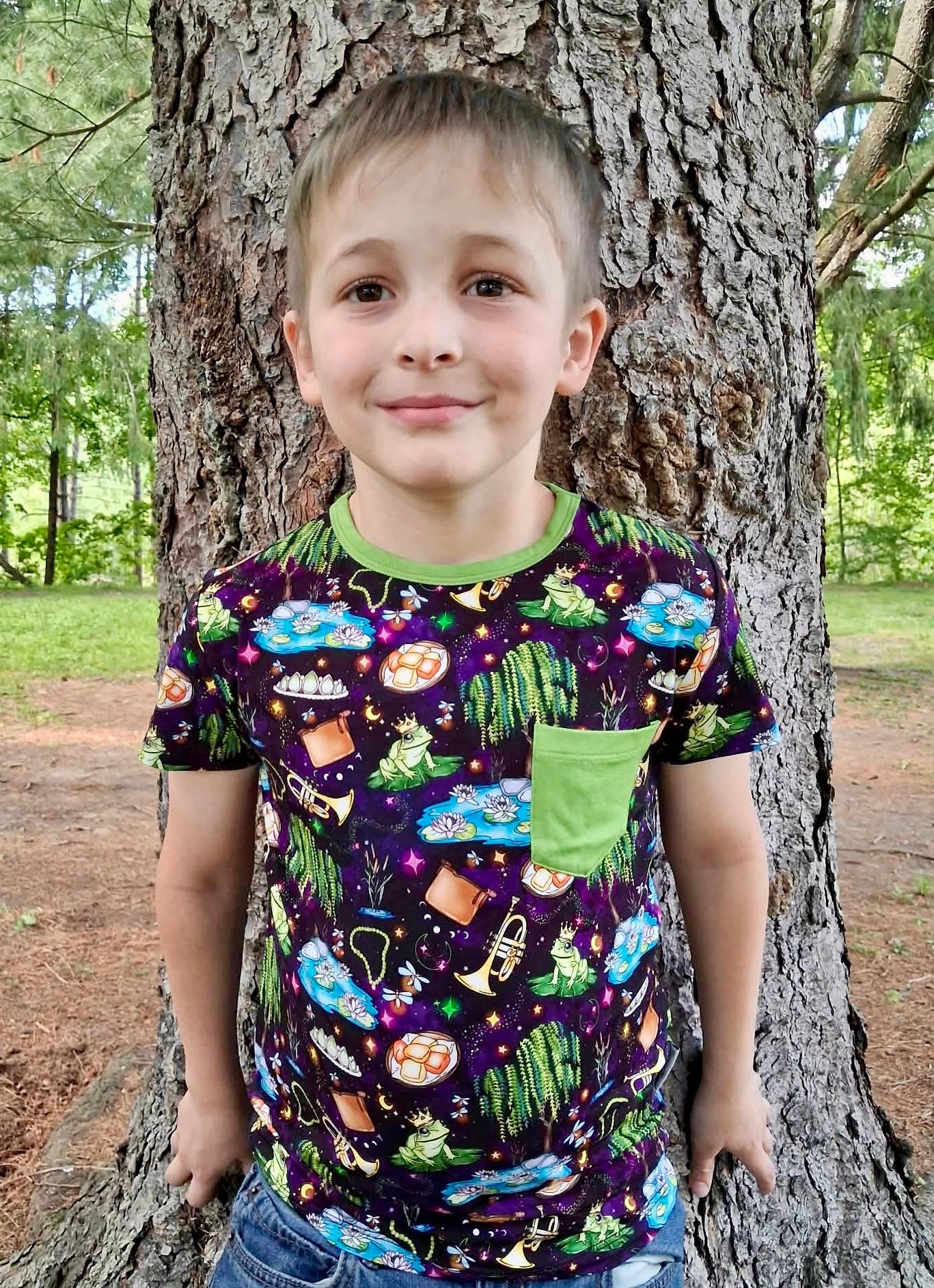 “Fireflies & Frog Kisses” Pocket T-Shirt