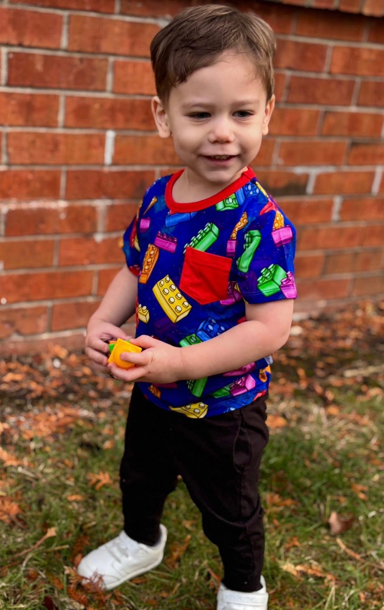 “Color Burst Blocks” Pocket T-Shirt