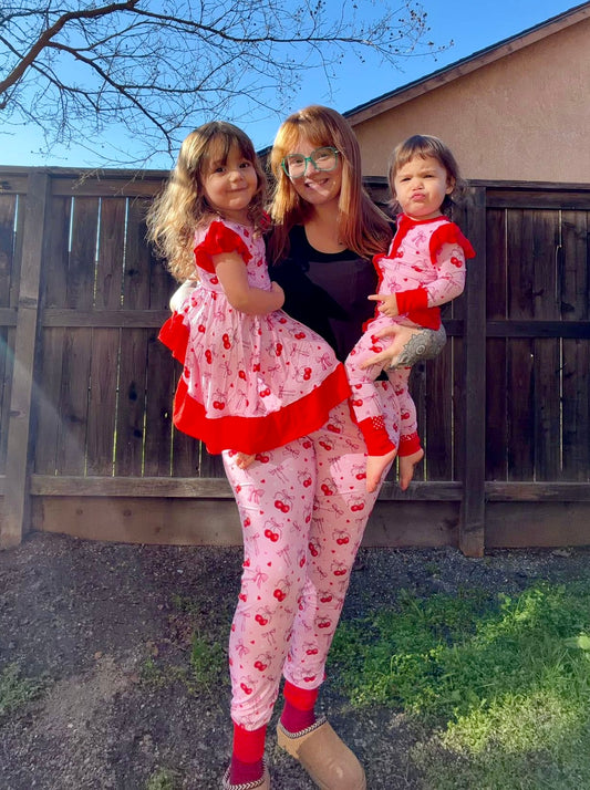 “Cherry Bow Bliss” Woman’s Joggers