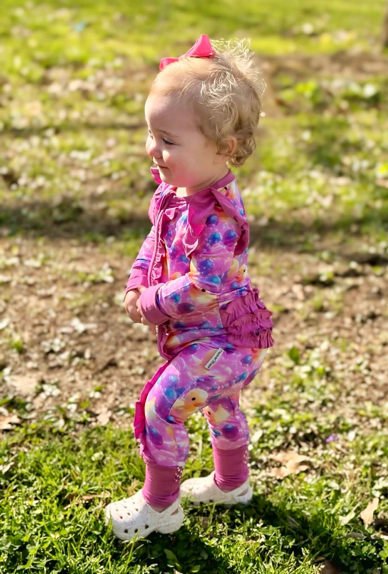 “Bubble Duckies” Ruffle Zippy