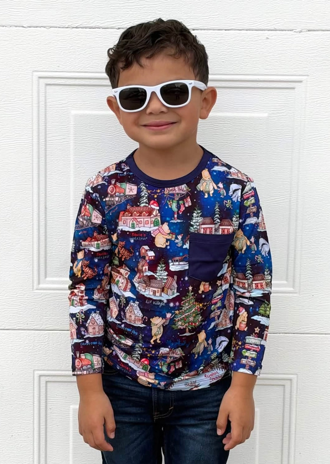 North Pole Magic Long Sleeved Pocket T-Shirt