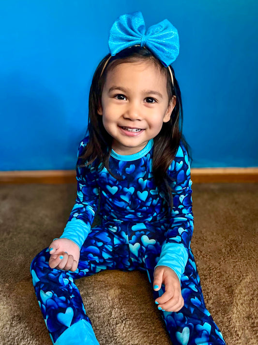 Heartfelt Blues Two-Piece Pajamas