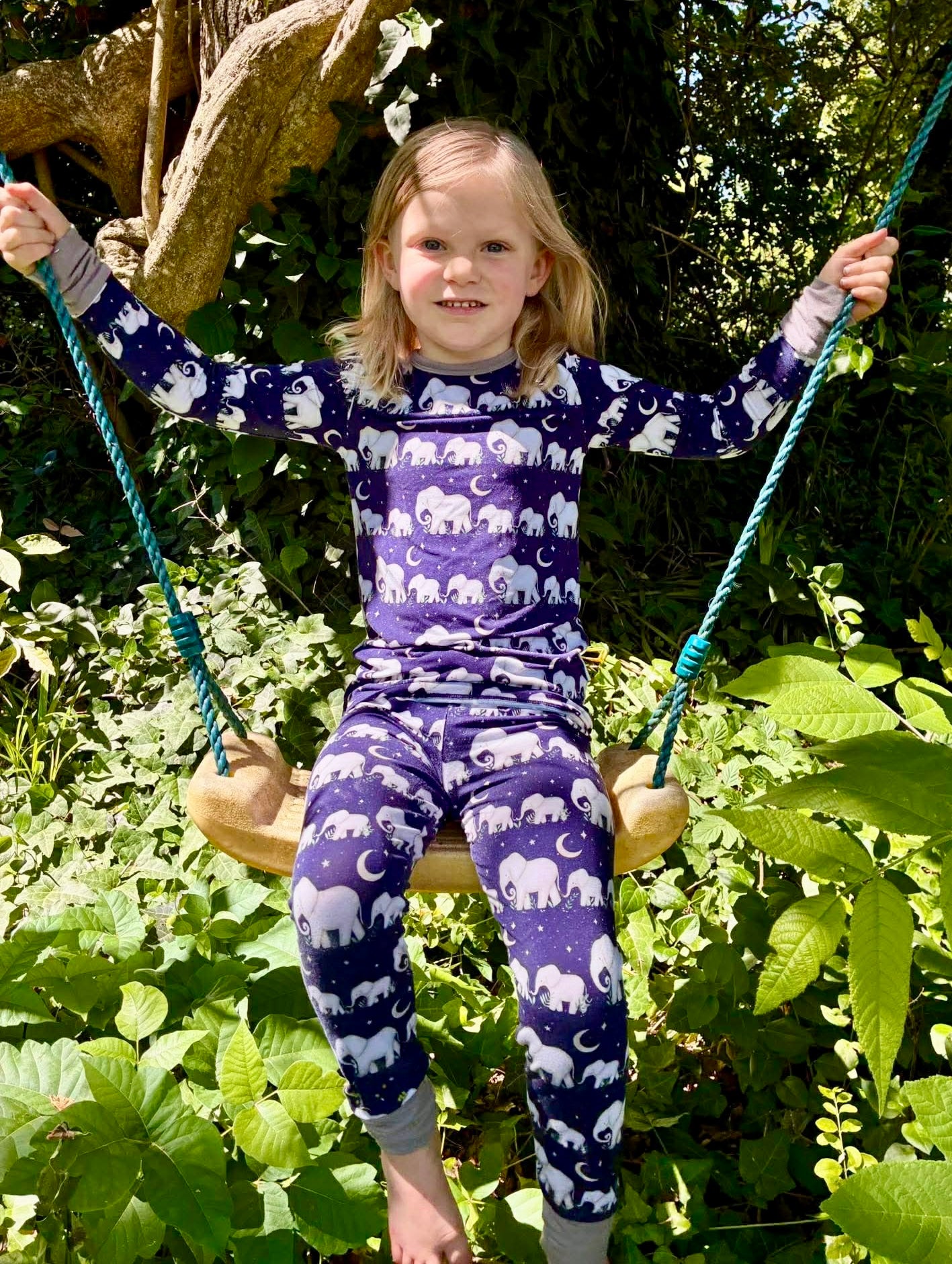 "Elephants" Two-Piece Pajamas Long Sleeved and Pants