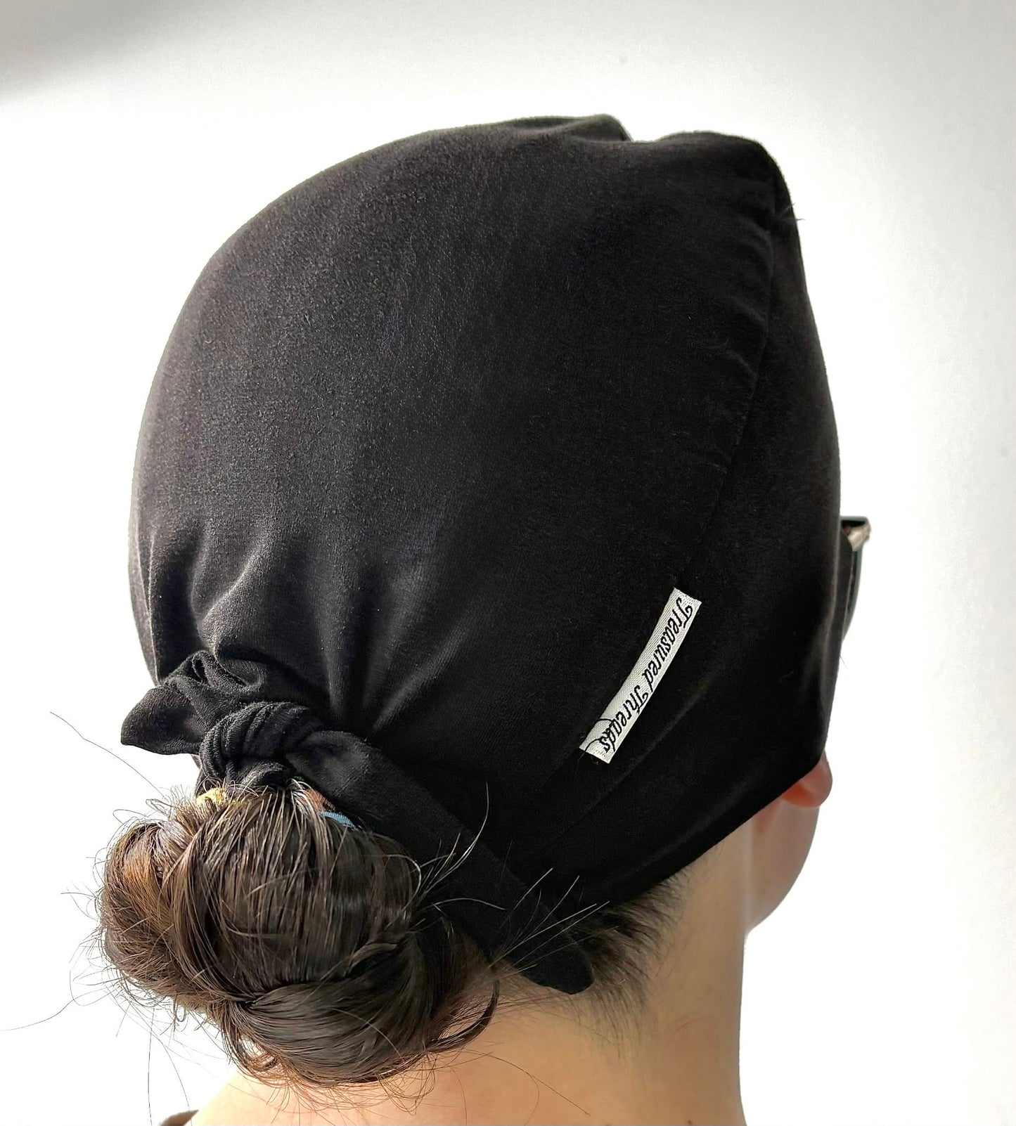 Solid Black Scrub Cap