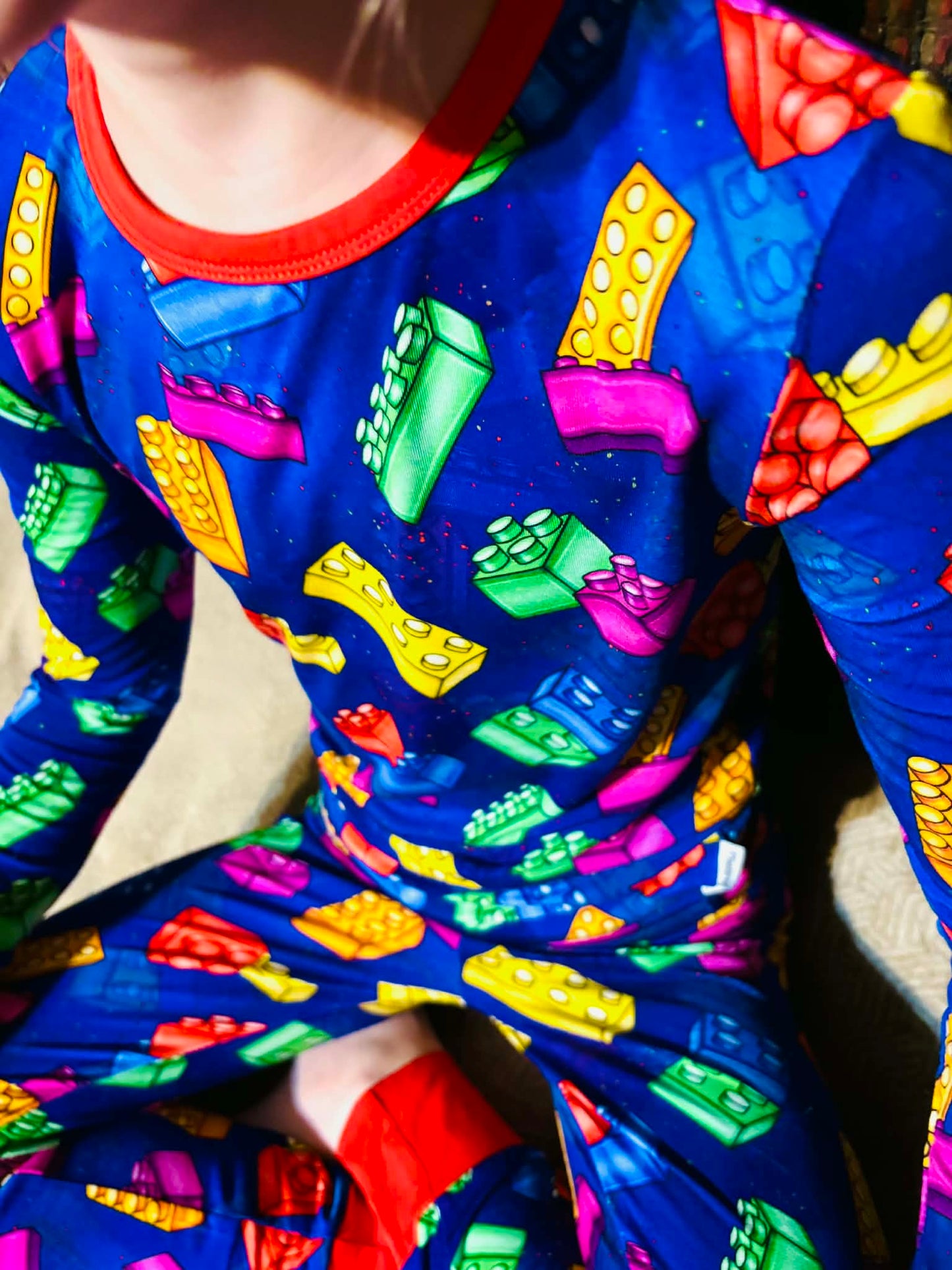 “Color Burst Blocks” Two-Piece Pajamas