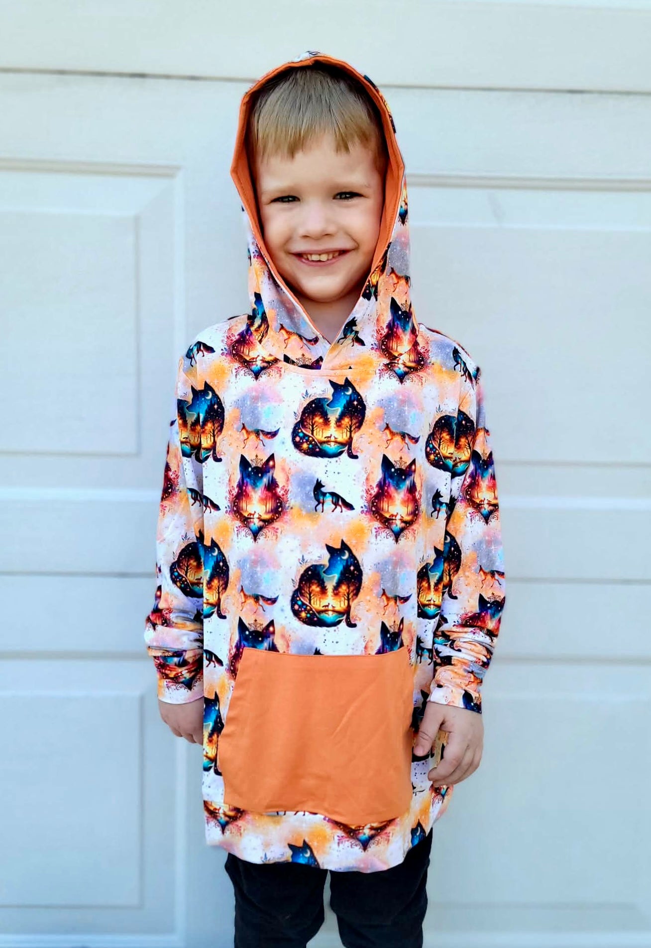 “Whimsical Foxes” Pull Over Hoodie