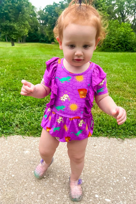 Lantern Wishes Ruffled Bubble Romper
