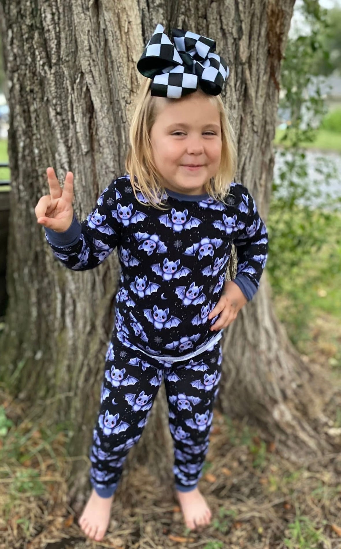 Moonlit Flutters Two-Piece Pajamas