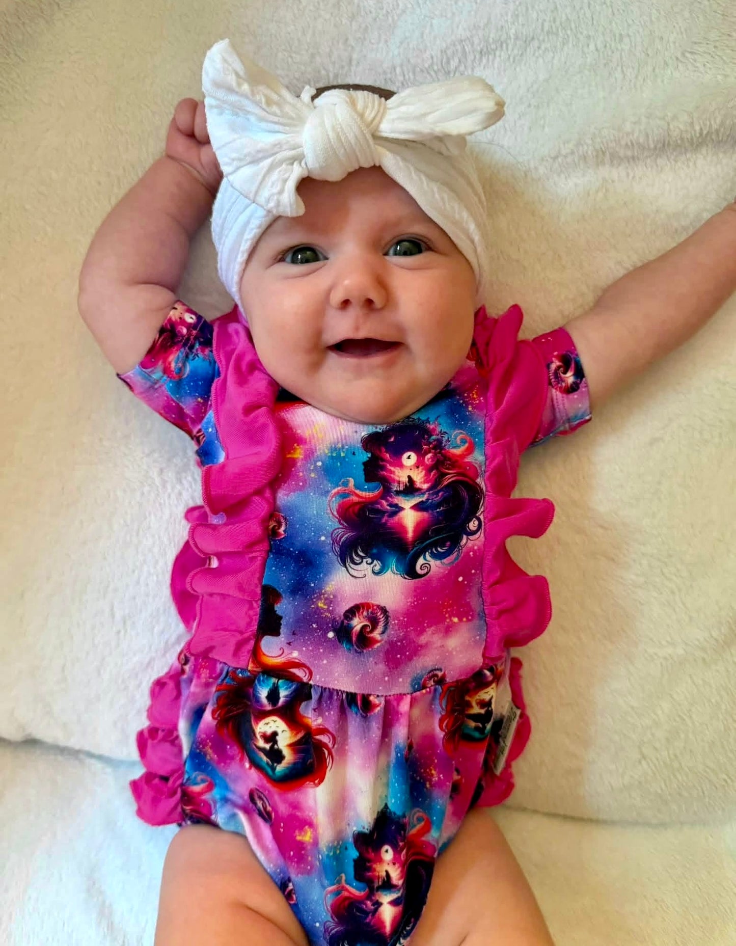Mermaid Wishes Ruffled Bubble Romper