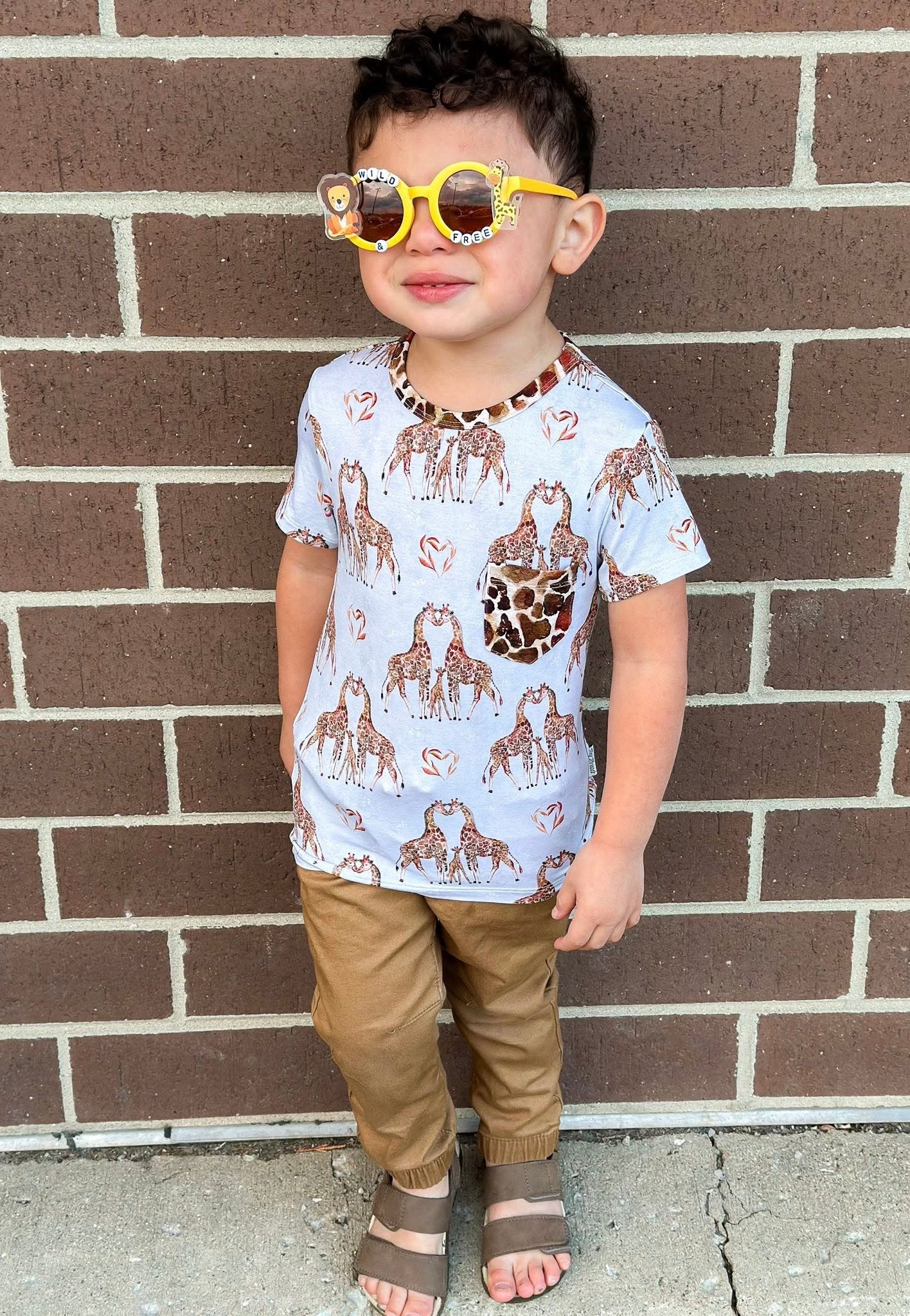 “You Bet Giraffe I’m Cute” Pocket T-Shirt