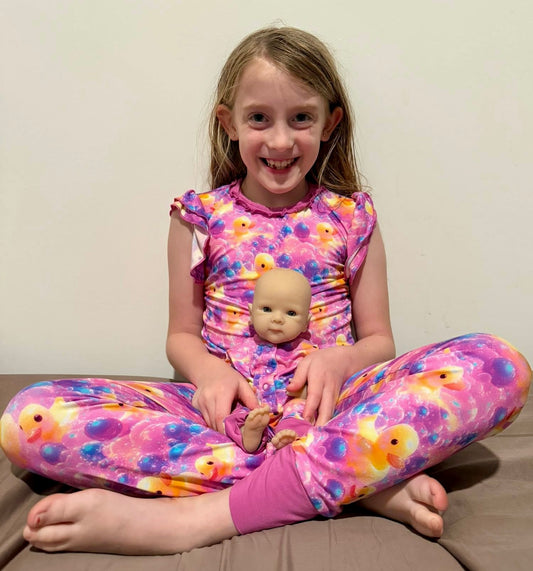 “Bubble Duckies” Doll Romper