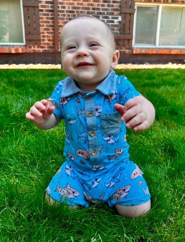 Chomp Crew Polo Romper