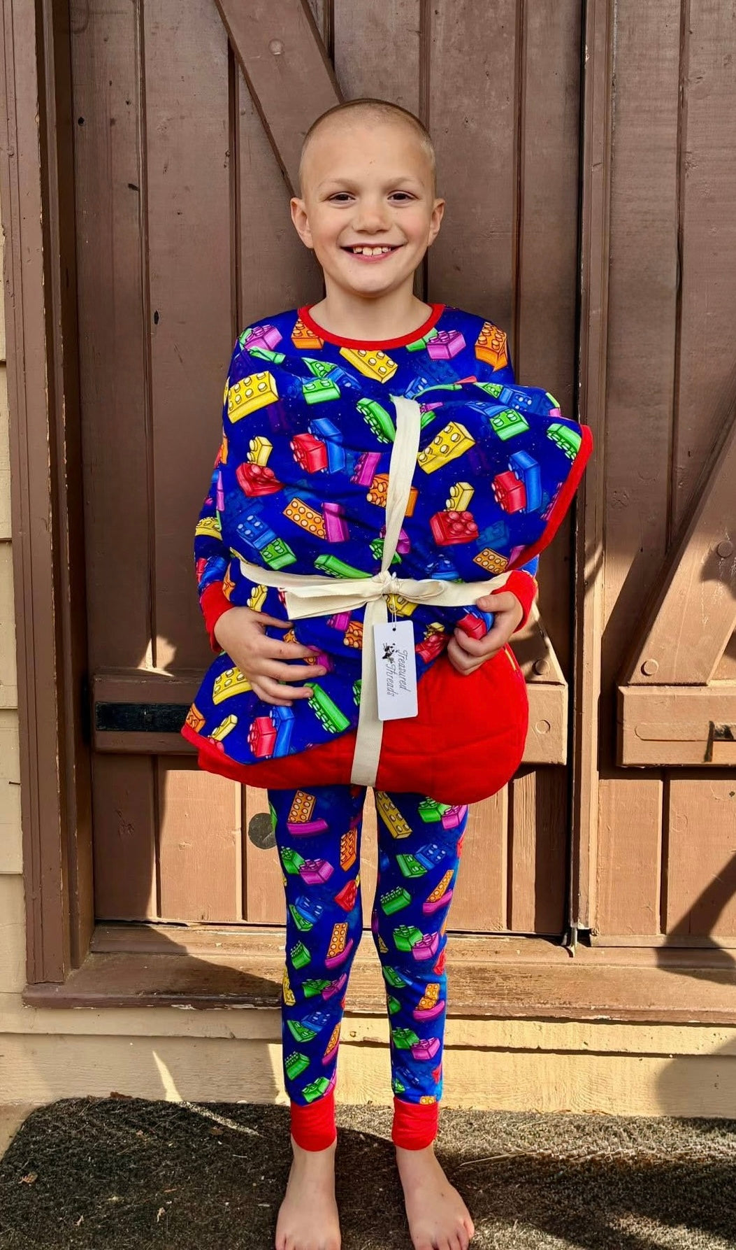 “Color Burst Blocks” Quilted Blanket