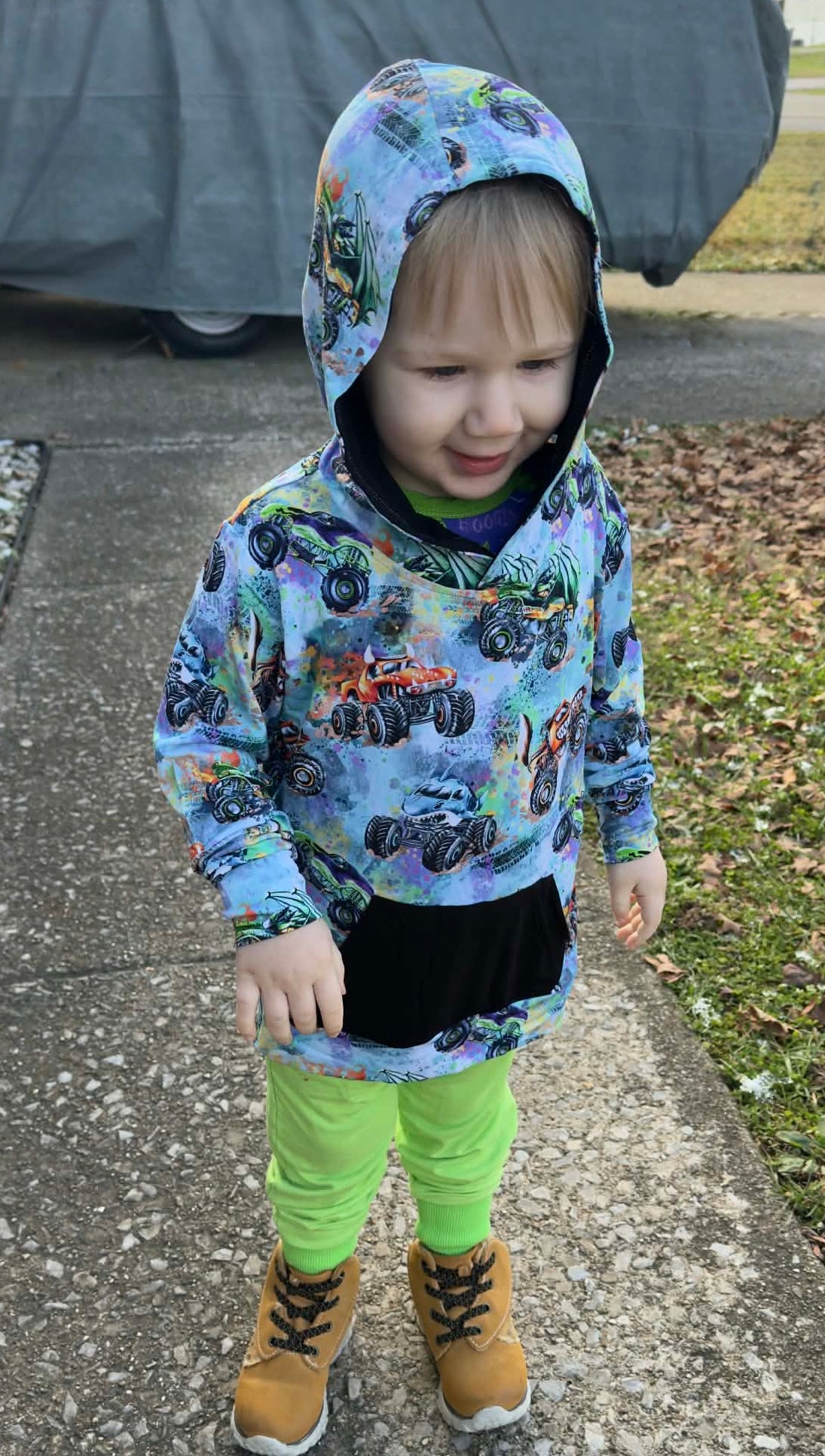 “Monster Truck Mayhem” Pull Over Hoodie