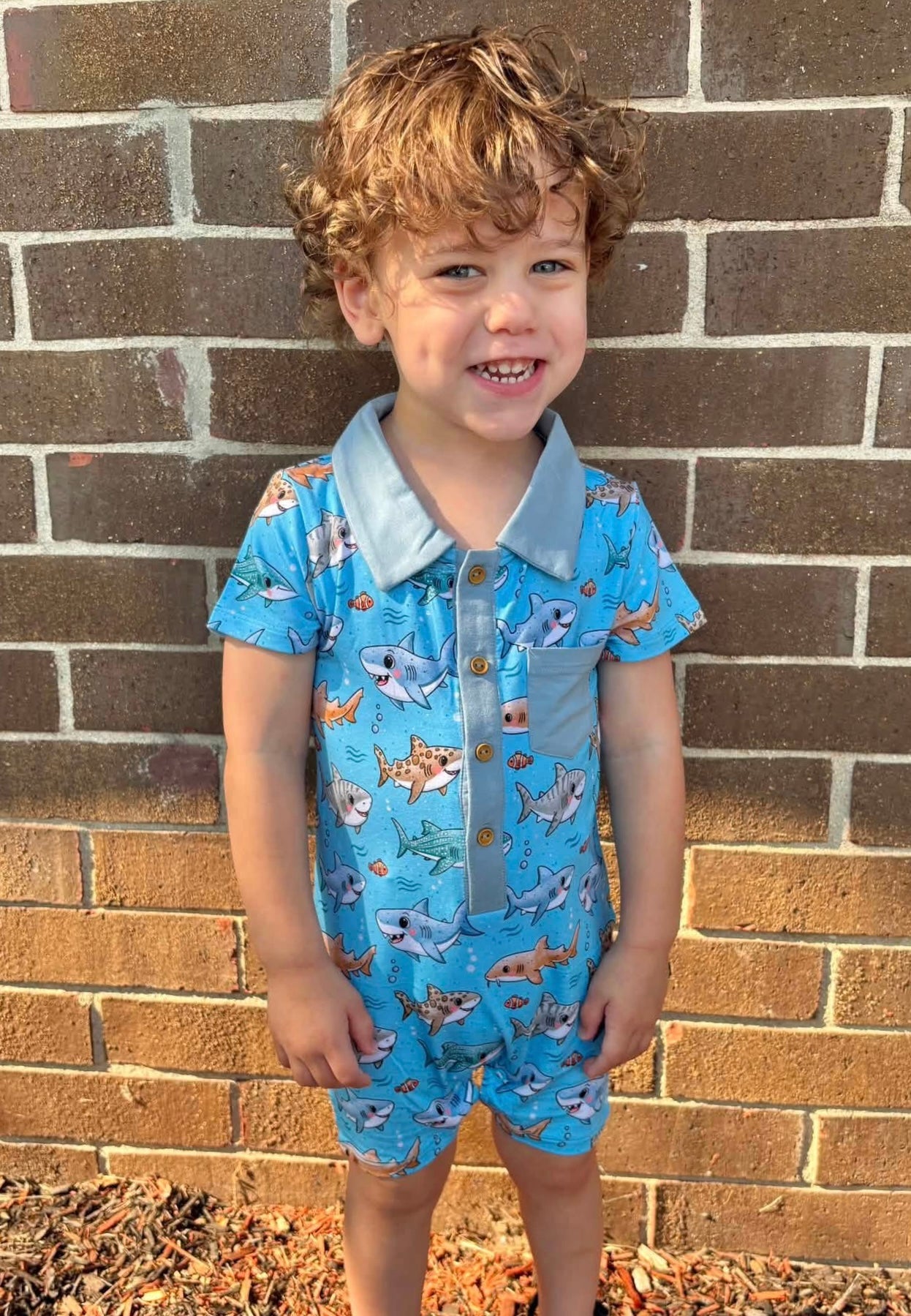 Chomp Crew Polo Romper