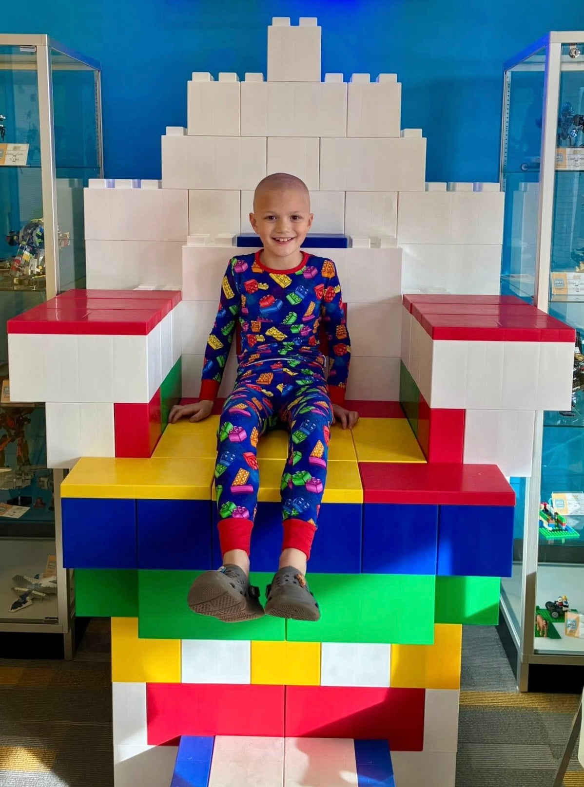 “Color Burst Blocks” Two-Piece Pajamas