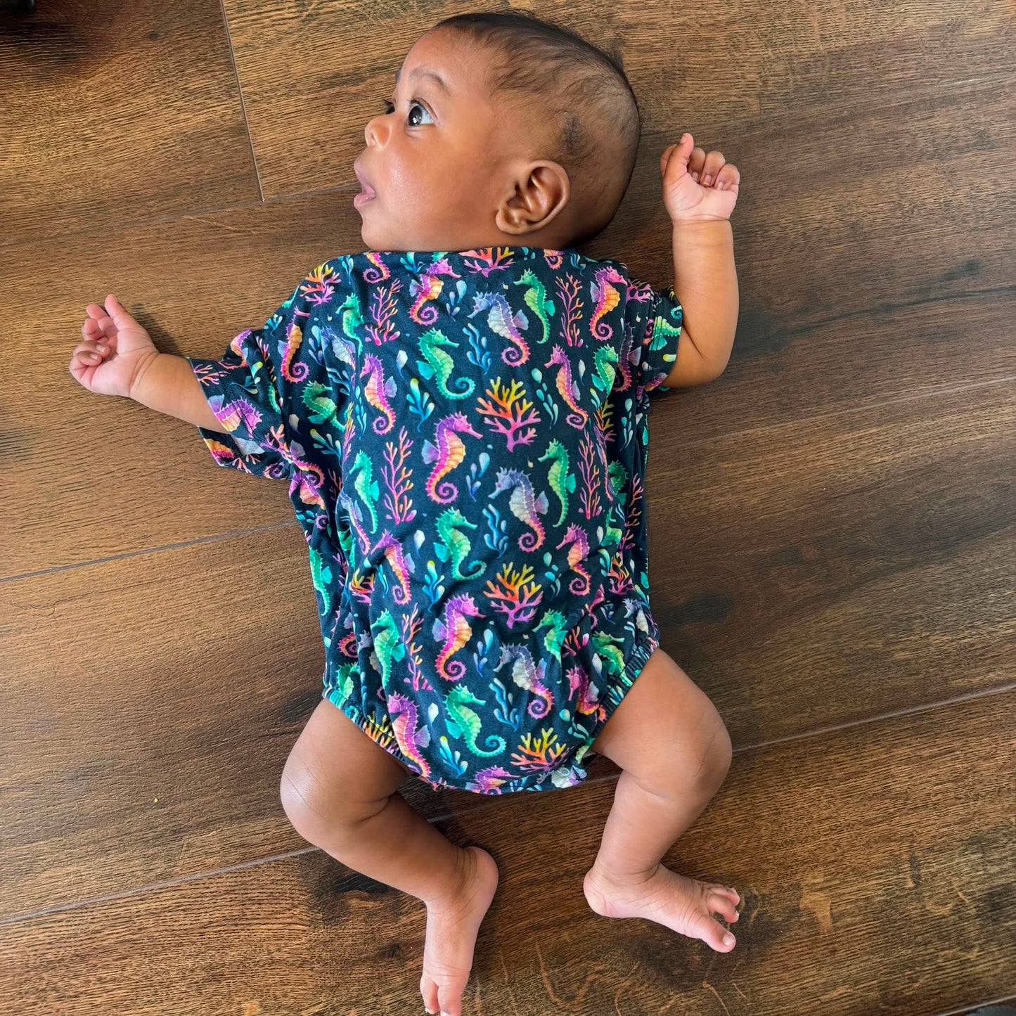“Seahorse Lagoon” Bubble Romper