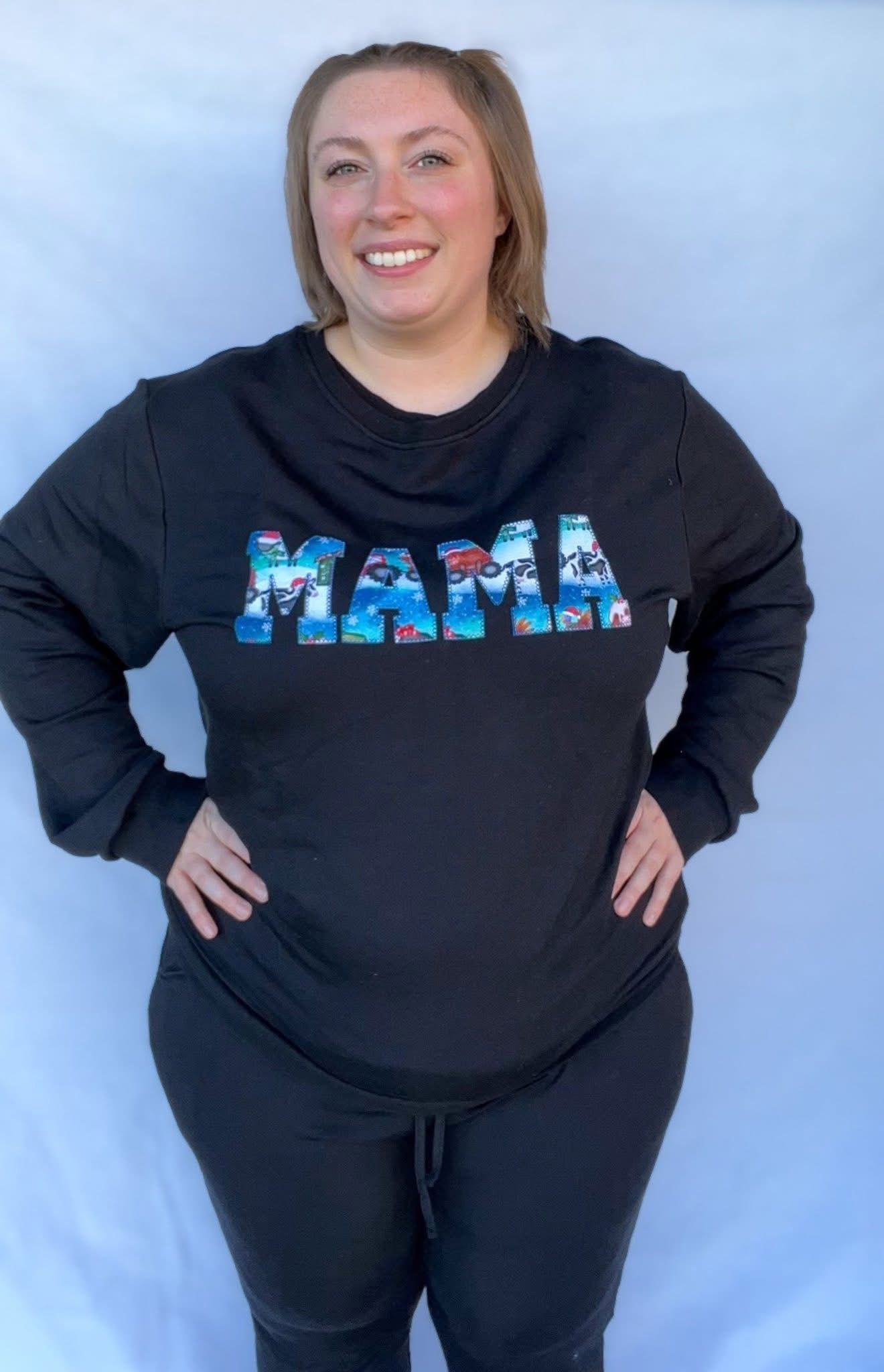 “E-I-E-I ho ho ho ” Mama Sweater