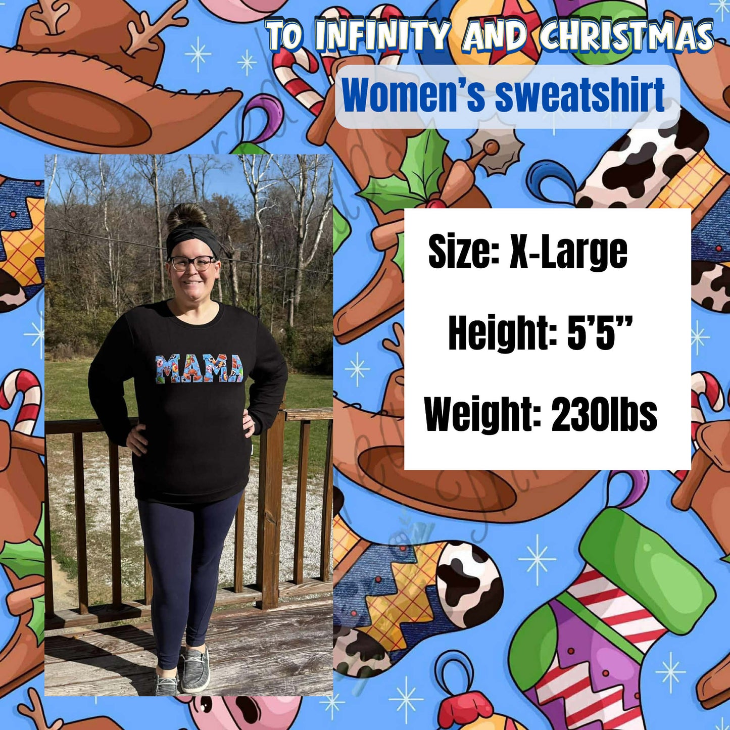 “To Infinity and Christmas” Mama Sweater