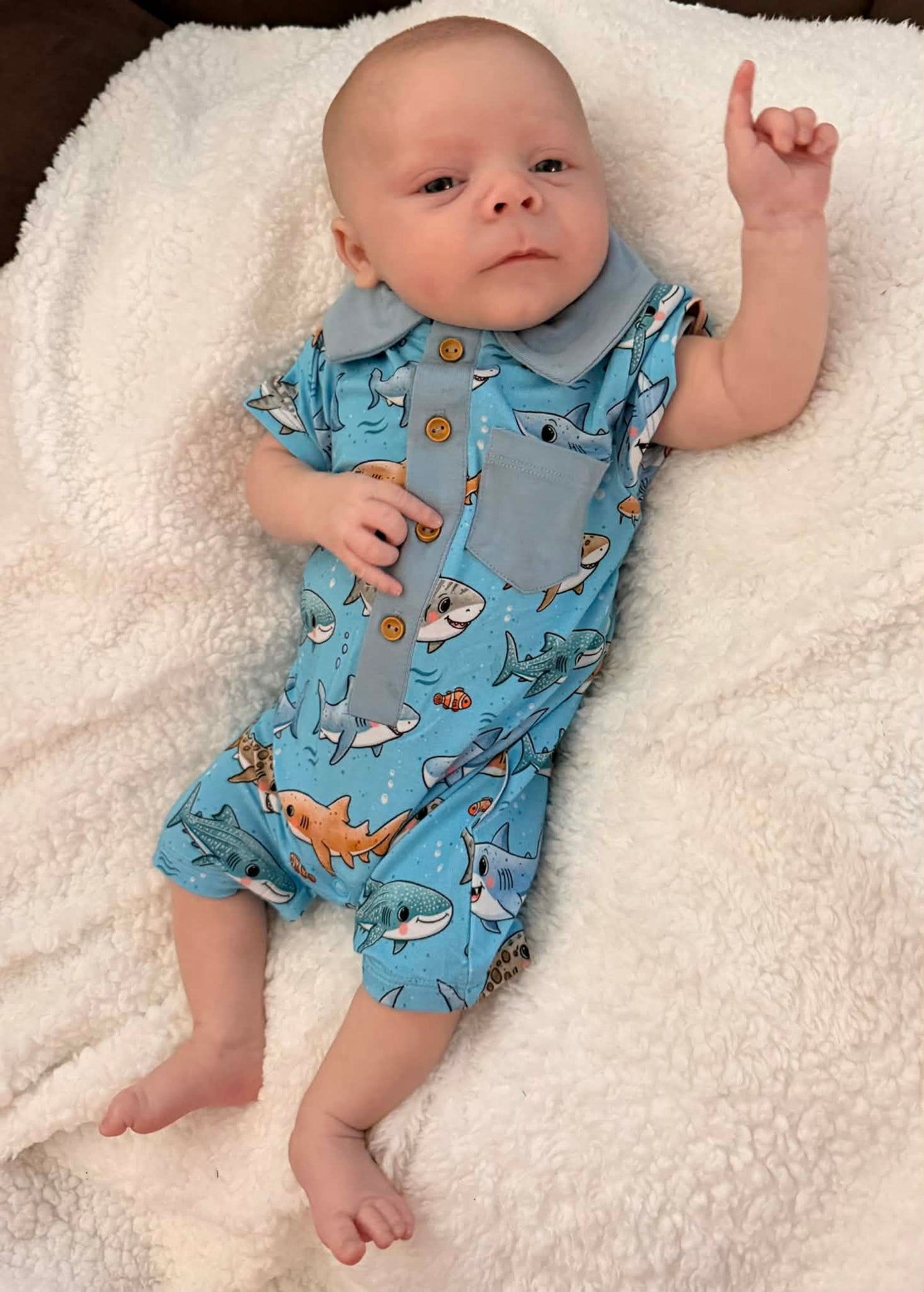 Chomp Crew Polo Romper