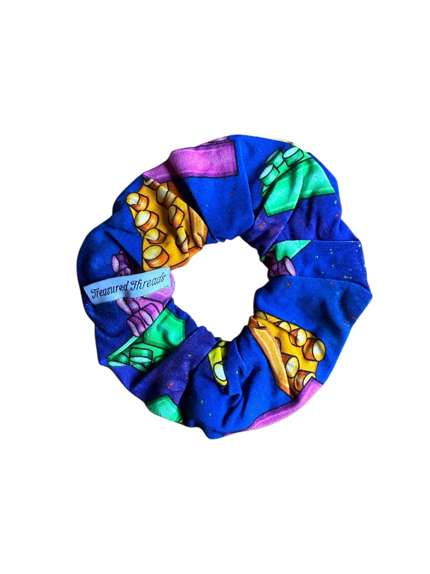 “Color Burst Blocks” Scrunchie