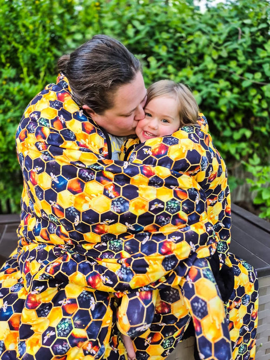 "Bee Happy" Quilted Blanket