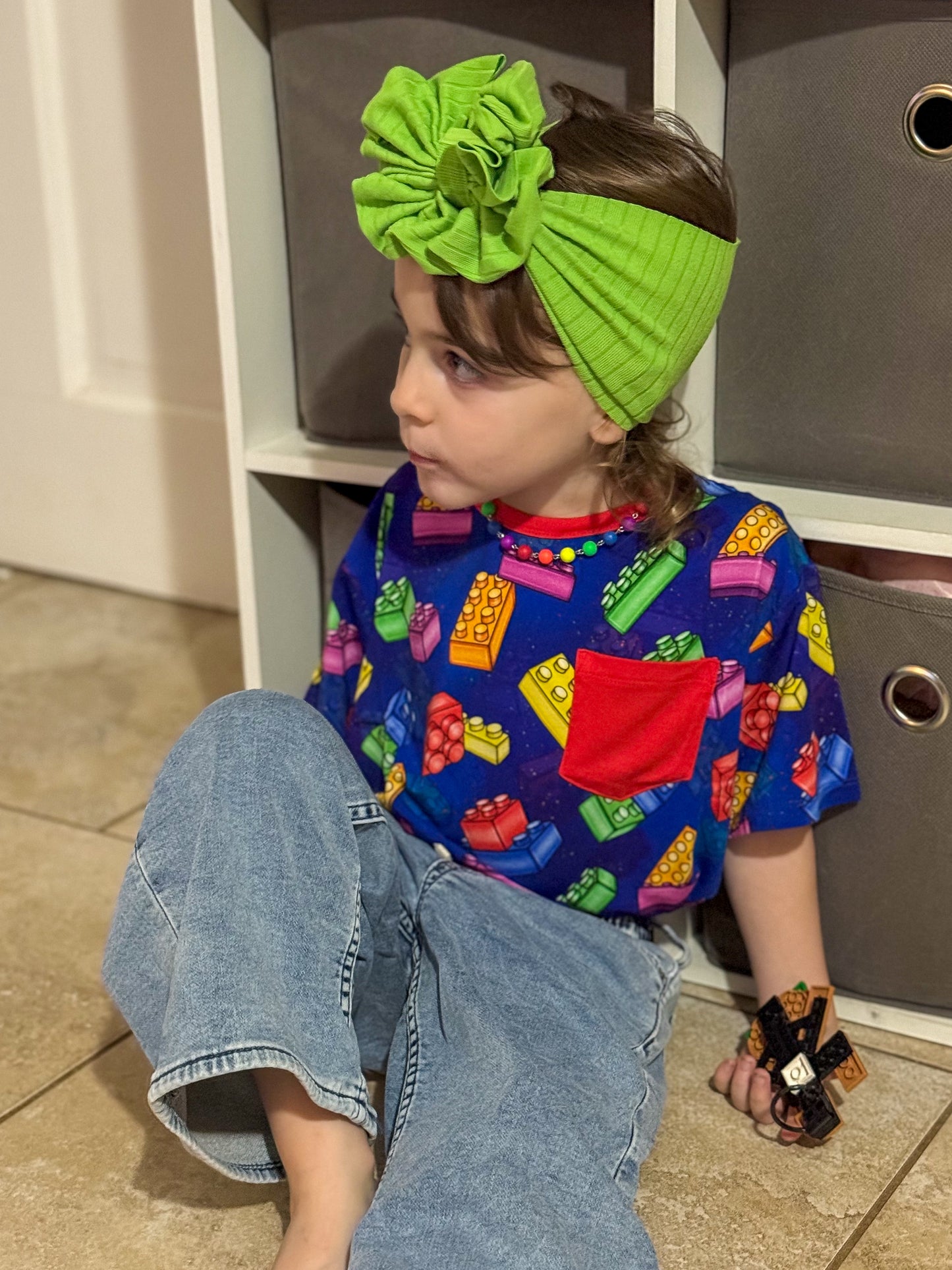 “Color Burst Blocks” Pocket T-Shirt