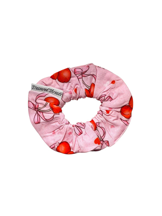 “Cherry Bow Bliss” Scrunchie