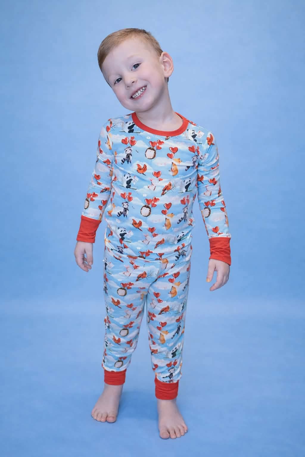 “Love takes flight” Two-Piece Pajamas