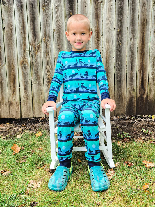 Dinos After Dark Two-Piece Pajamas