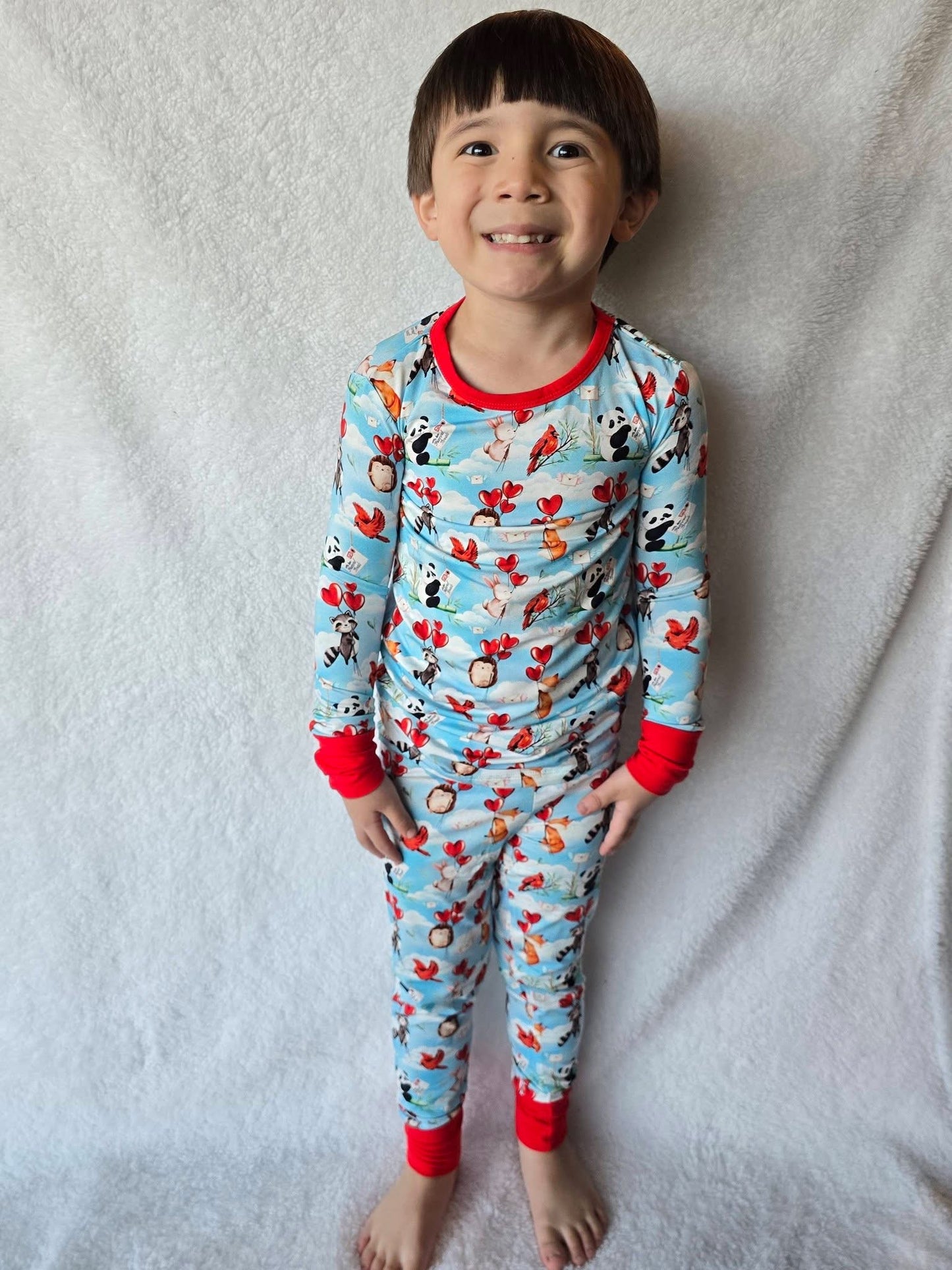 “Love takes flight” Two-Piece Pajamas