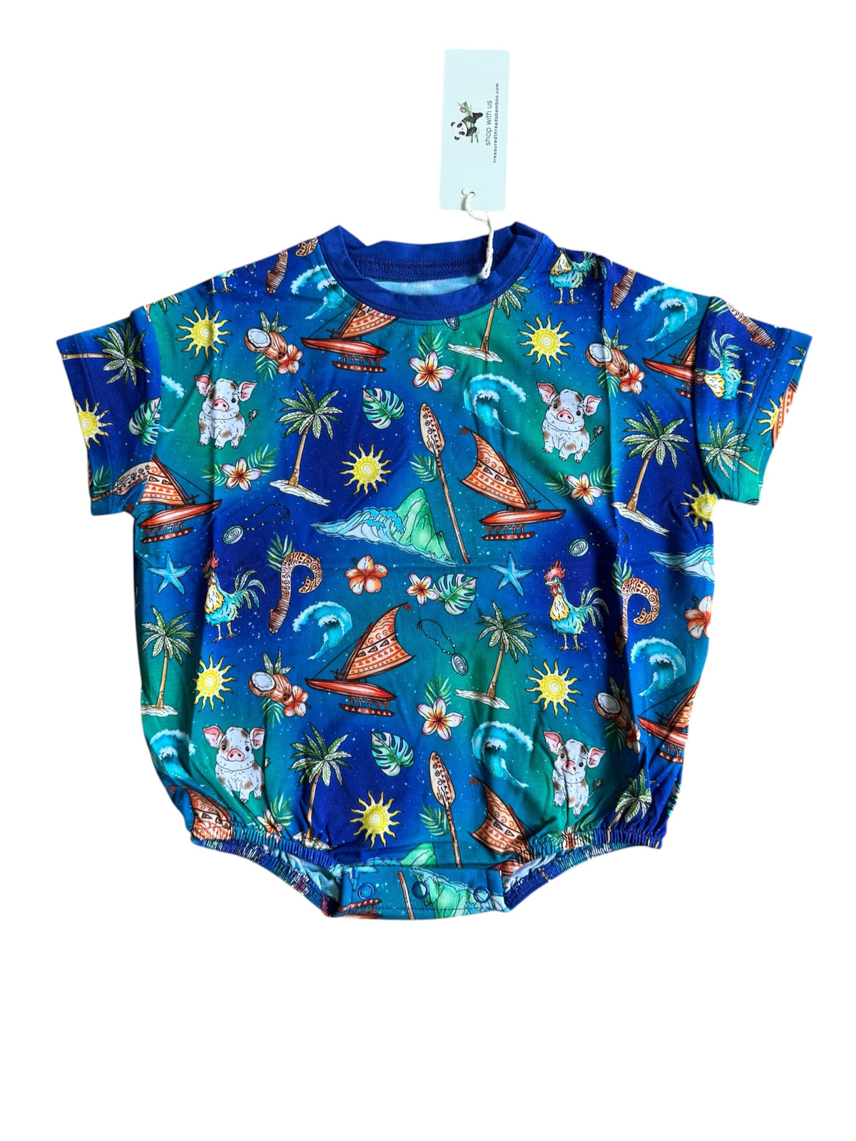 Oceans Calling Short Sleeved Bubble Romper