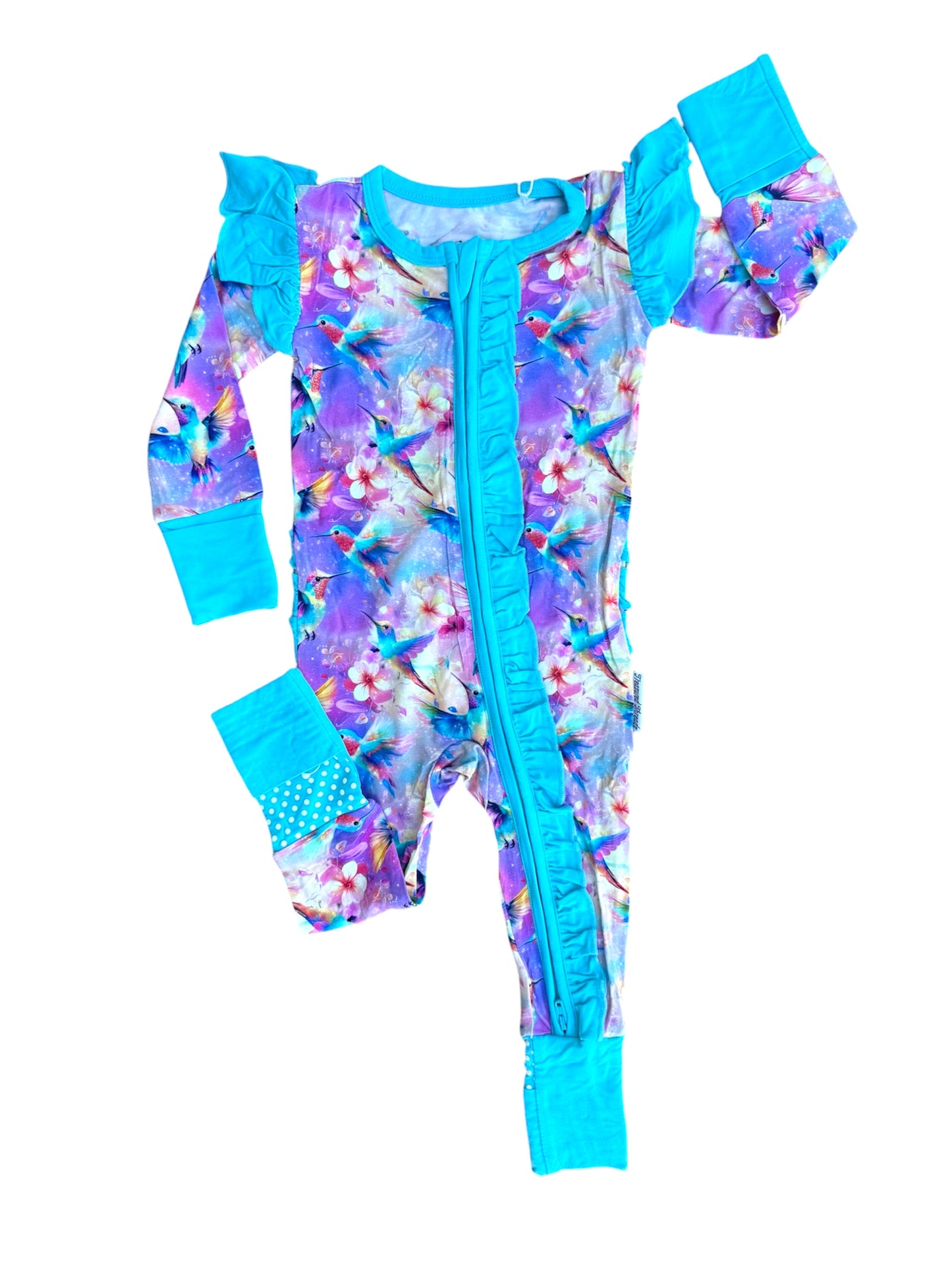 “Hummingbird Haven” Ruffle Zippy