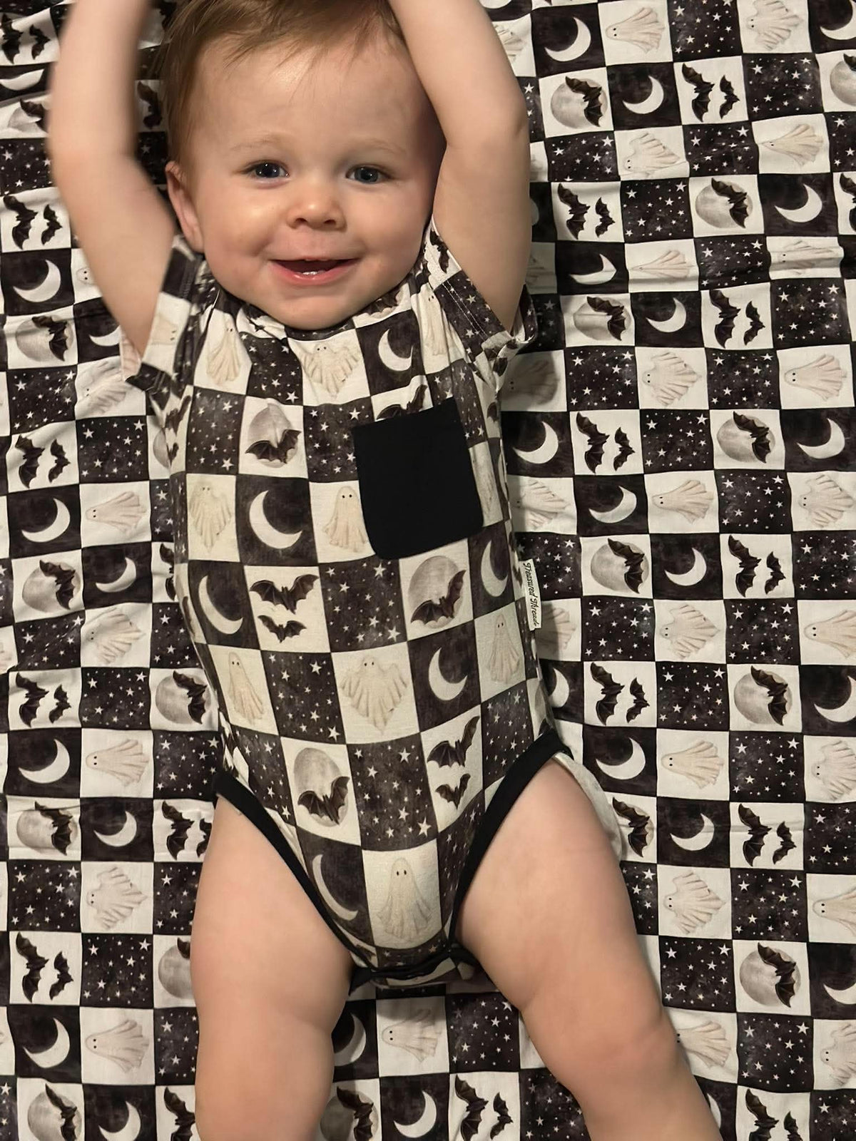 Spooky Starlight Short Sleeved Bodysuit