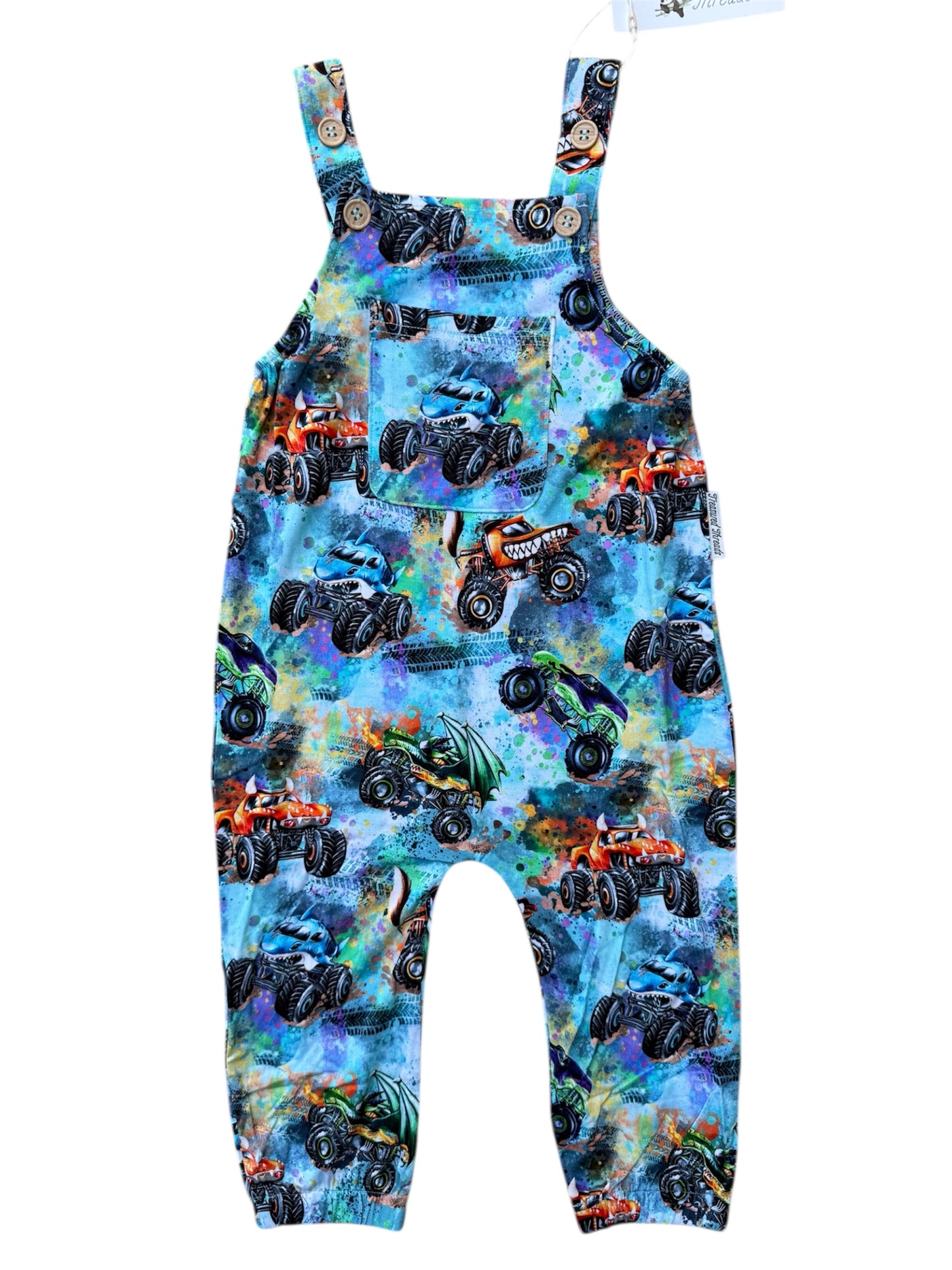 “Monster Truck Mayhem” Overalls (overalls only)