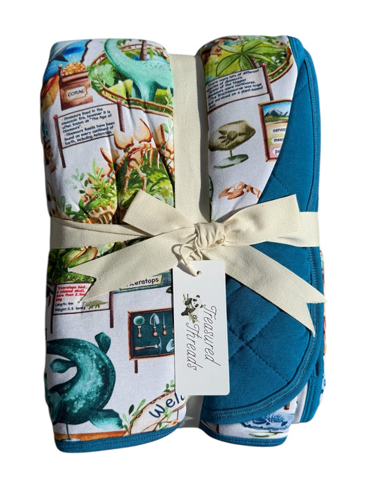 “Dinos at the Museum” Quilted Blanket