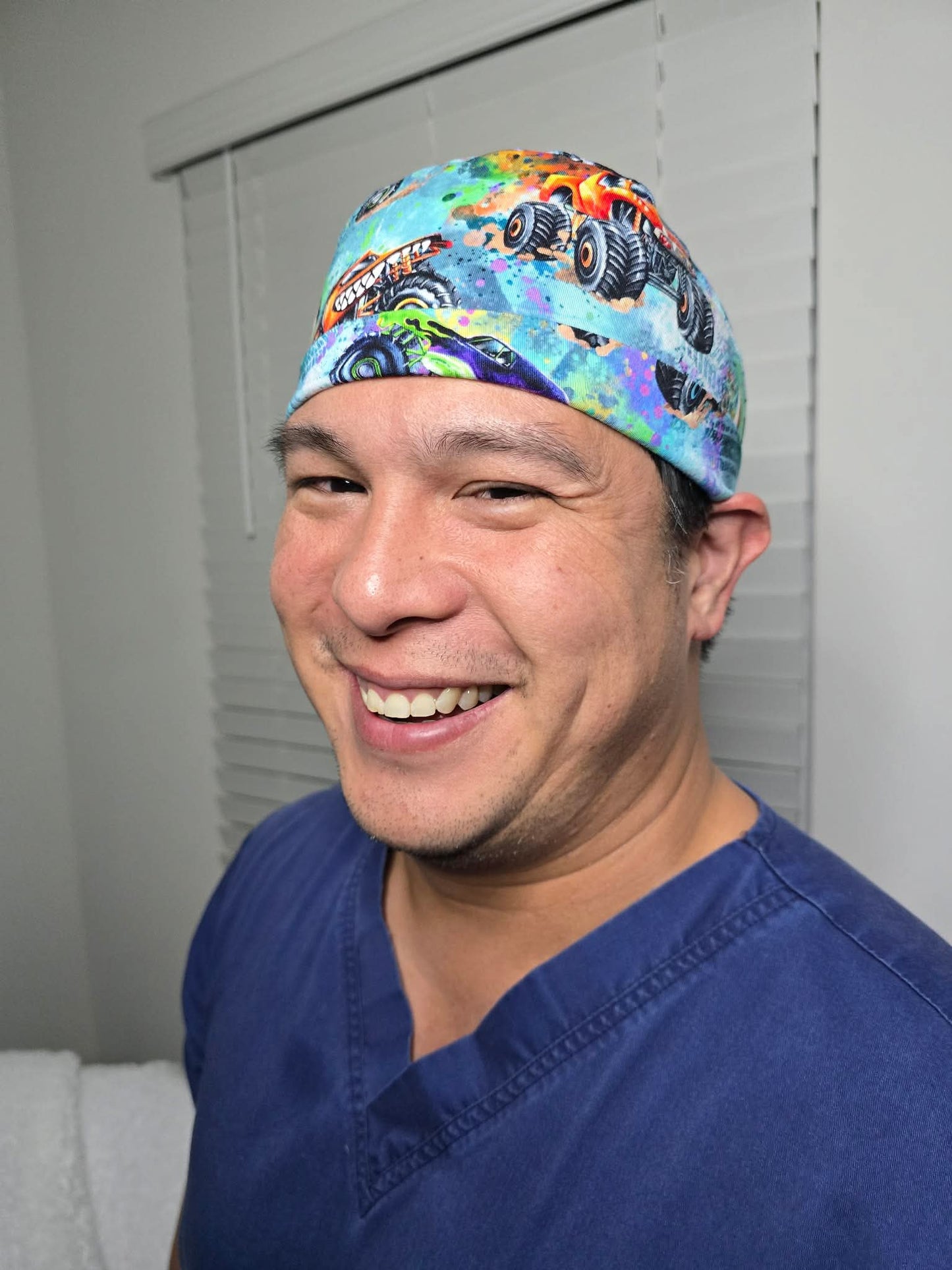 “Monster Truck Mayhem” Scrub Cap