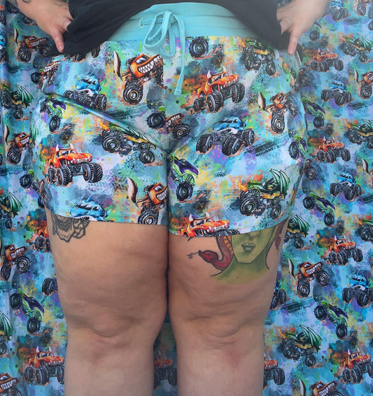“Monster Truck Mayhem” Woman’s Shorts