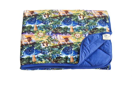 “King of the Pride” Quilted Blanket
