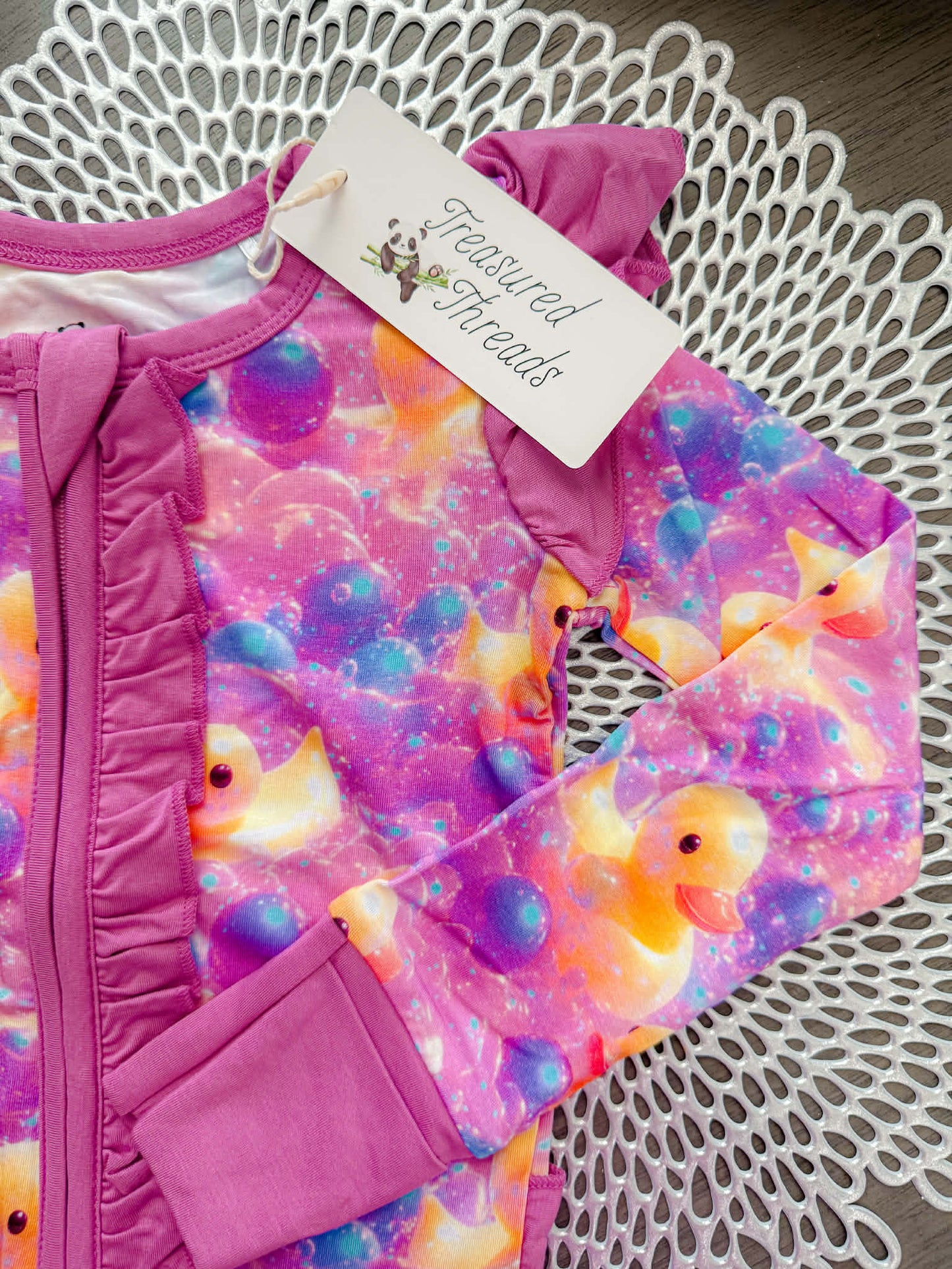 “Bubble Duckies” Ruffle Zippy