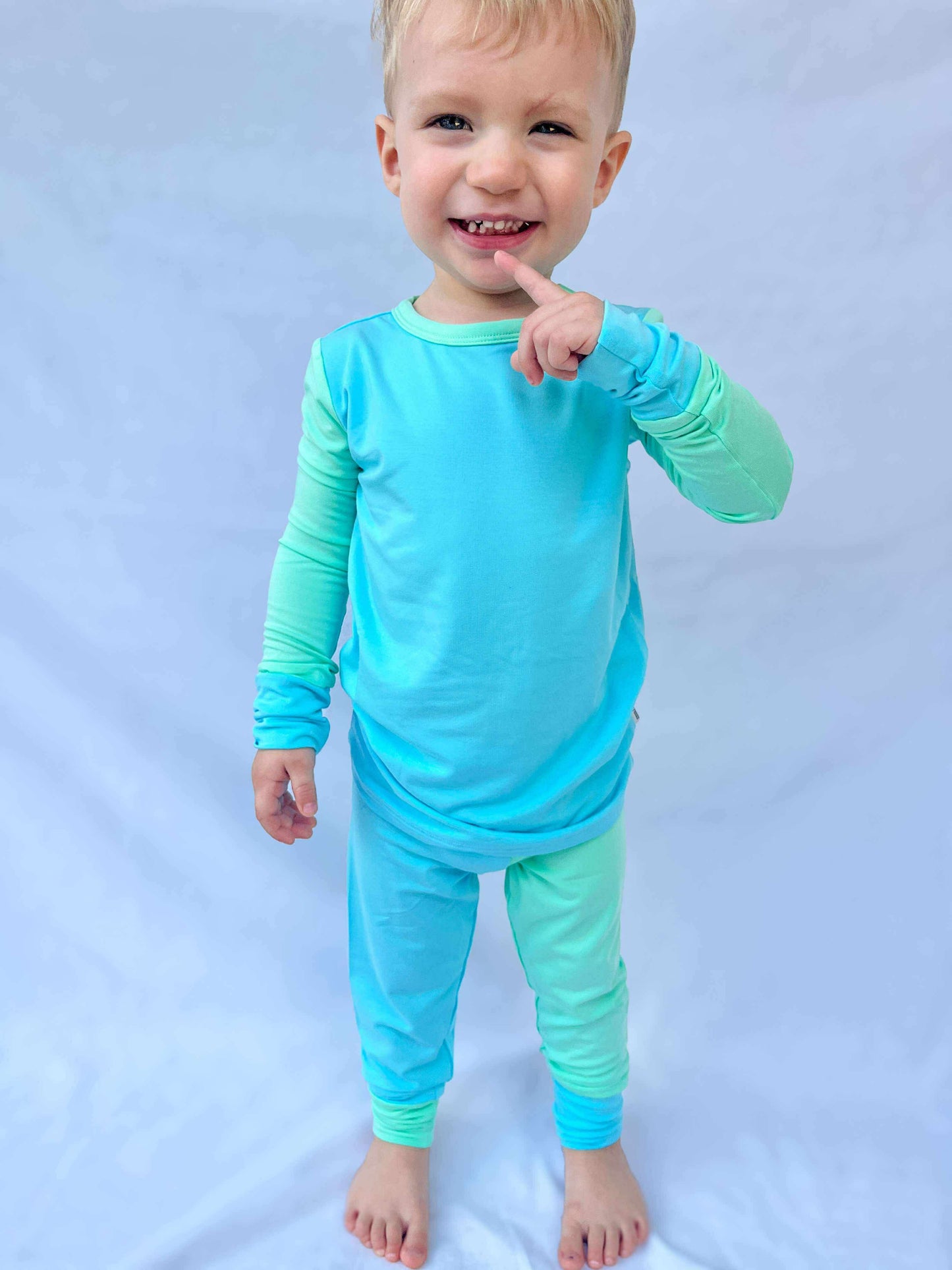 “Color Block Pop” Two-Piece Pajamas