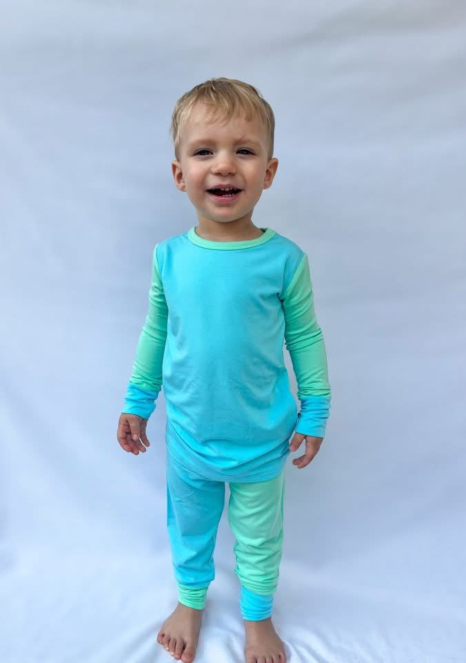 “Color Block Pop” Two-Piece Pajamas