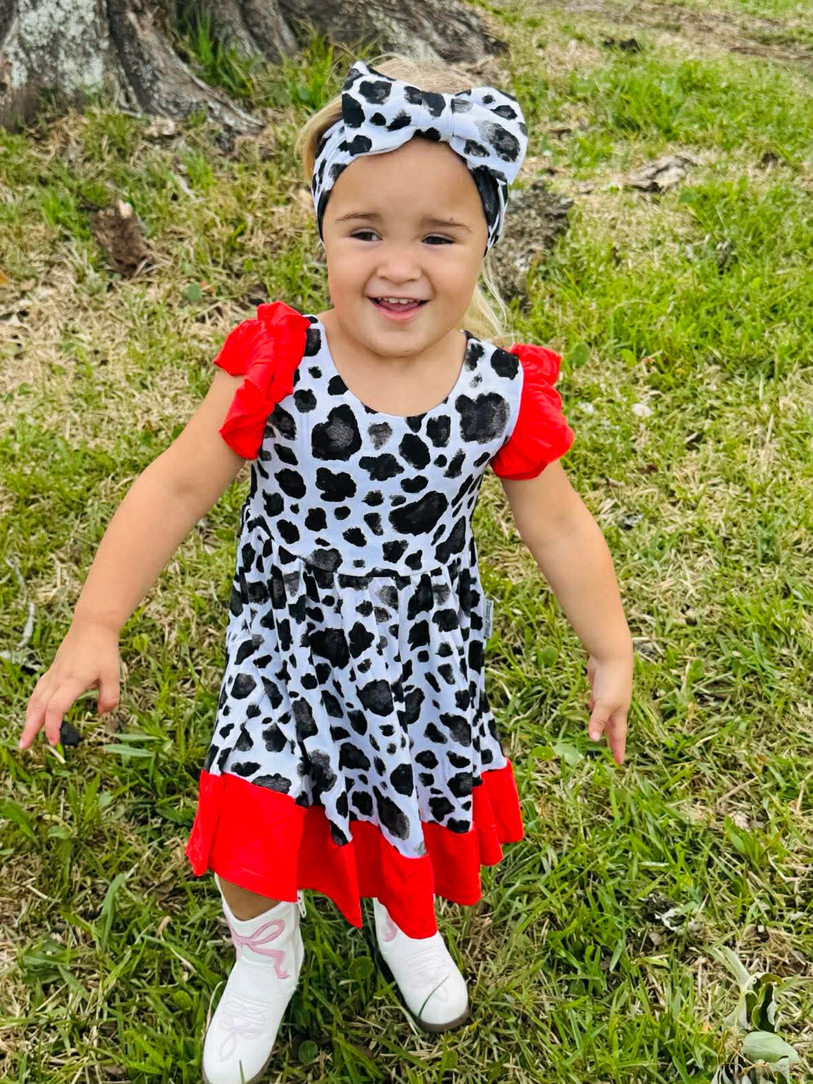 “Cows” Bow Headband