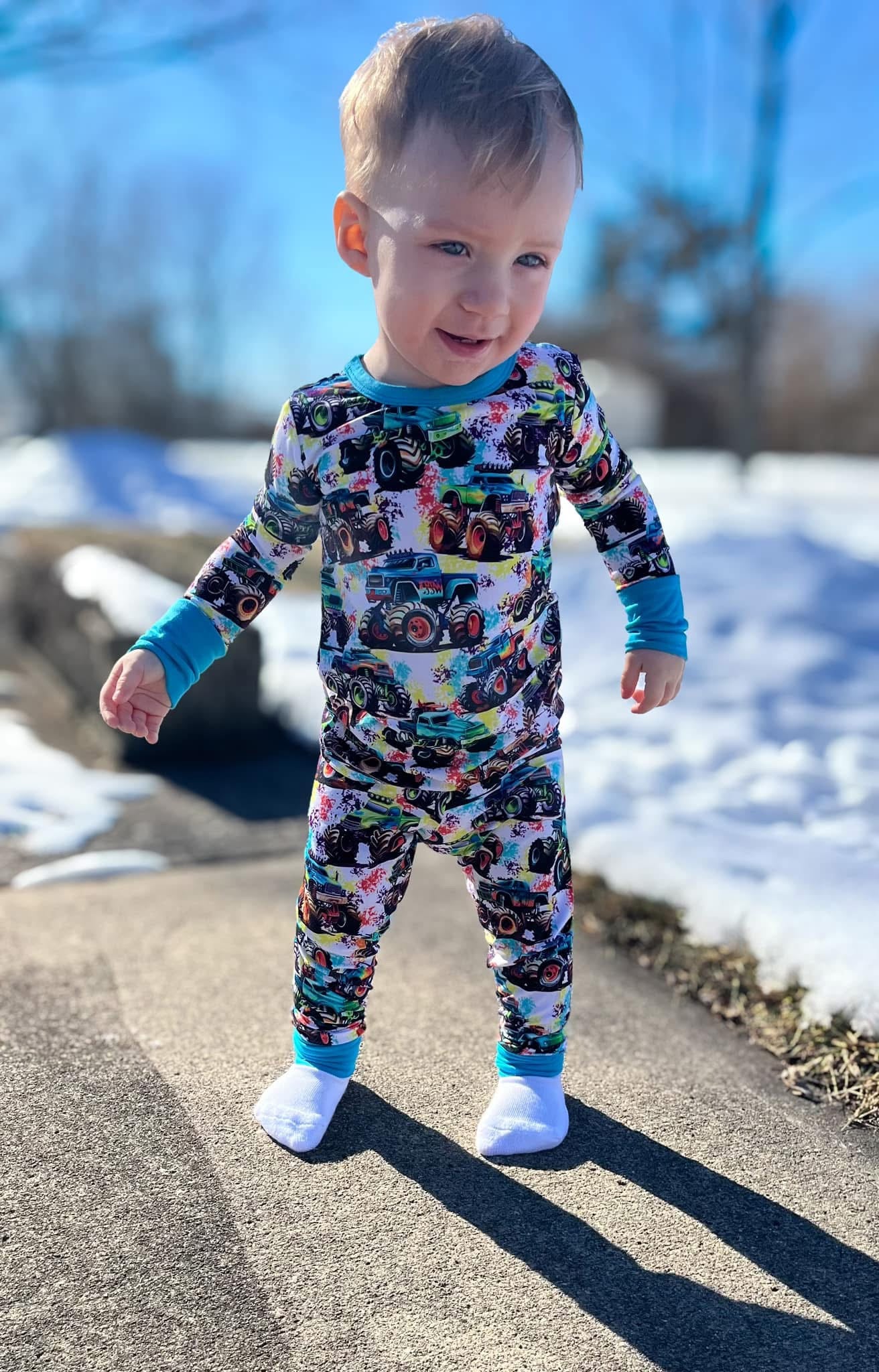 Neon Madness Two-Piece Pajamas