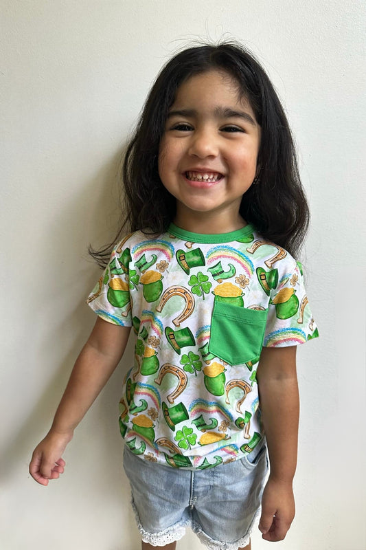 Clover the Rainbow Pocket T-Shirt